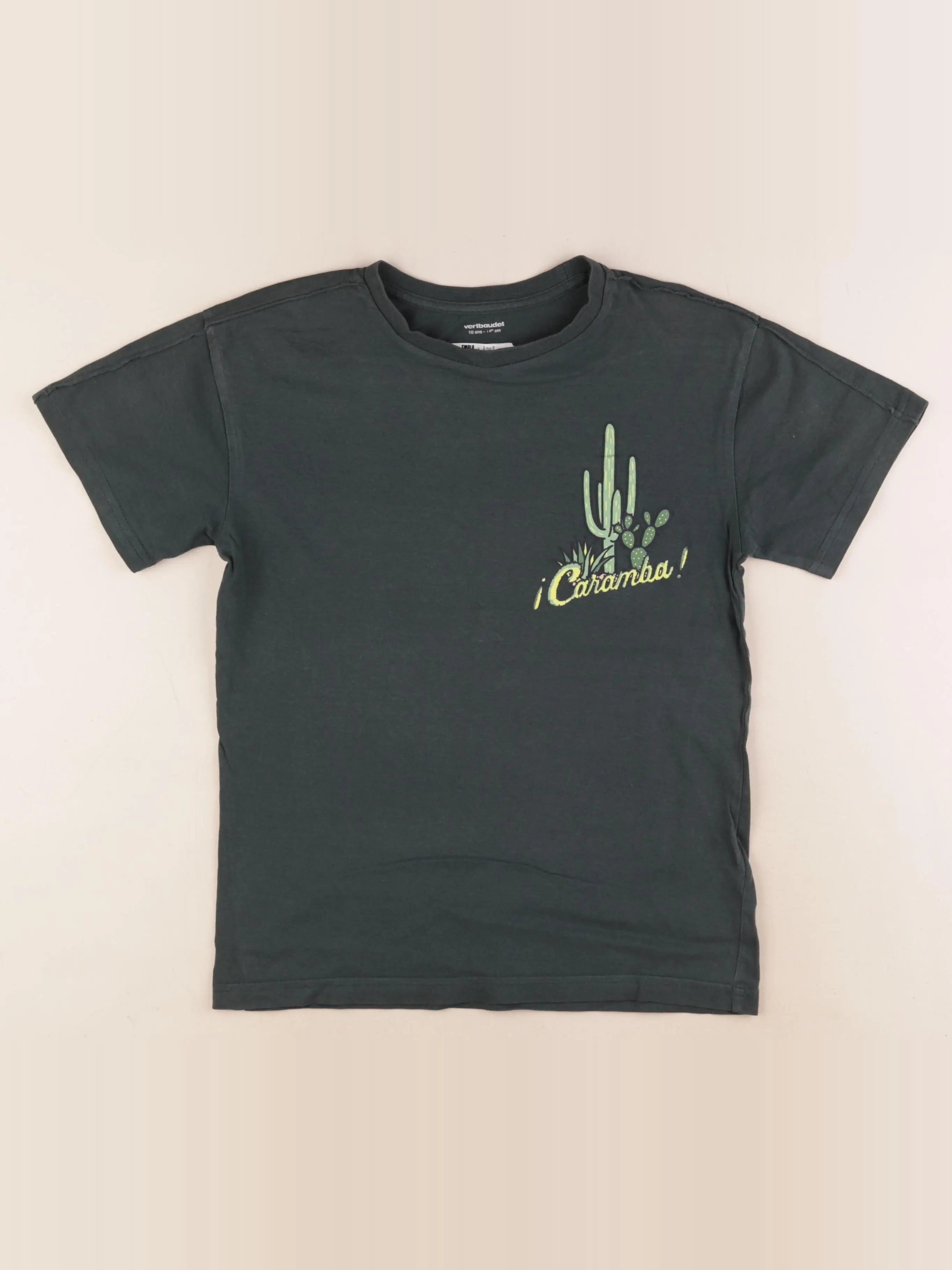 Vertbaudet - tee-shirt vert - 10 ans