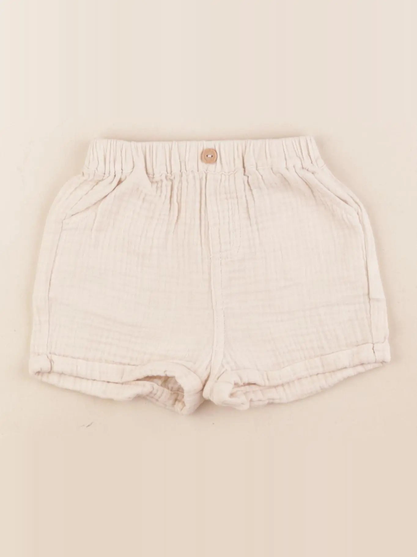 Vertbaudet - short beige - 12 mois