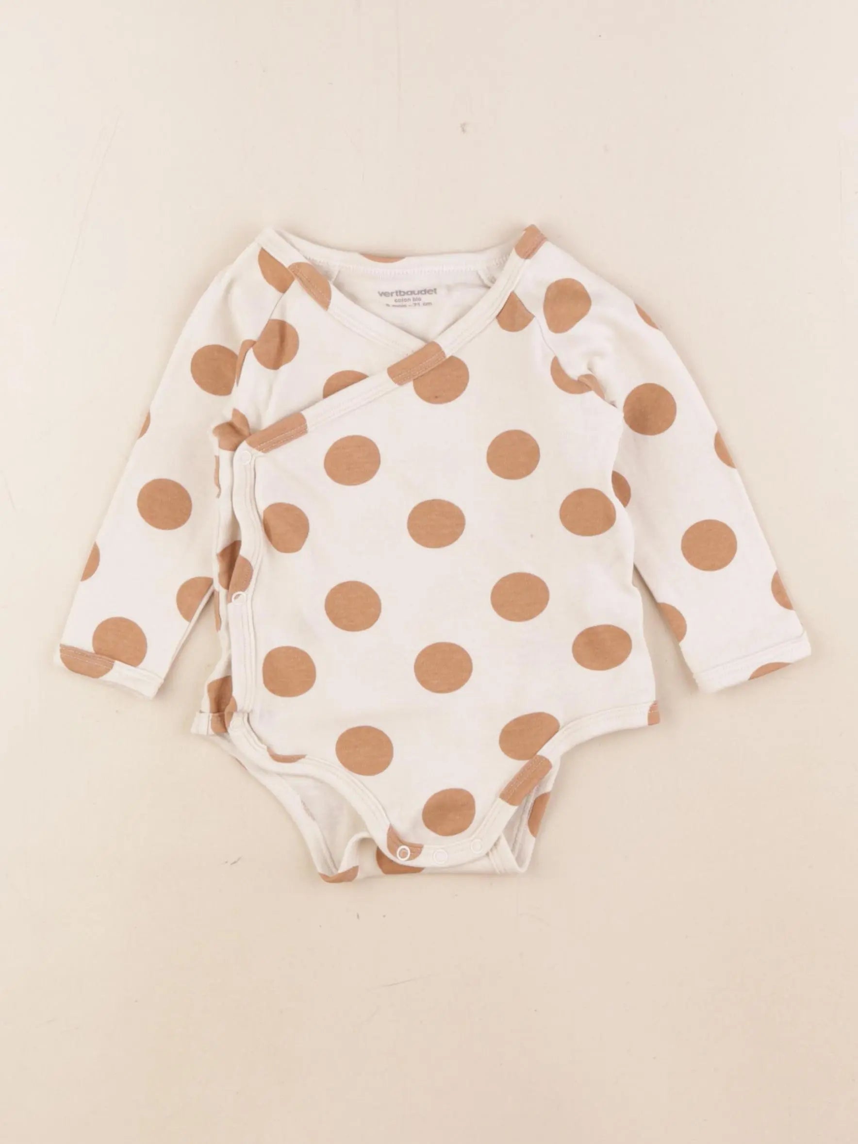 Vertbaudet - body marron - 9 mois