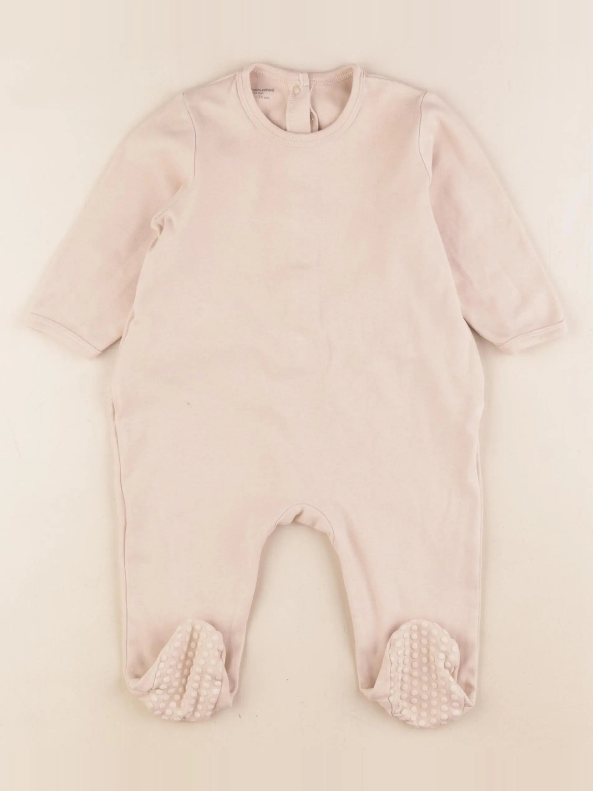 Vertbaudet - pyjama coton beige - 12 mois