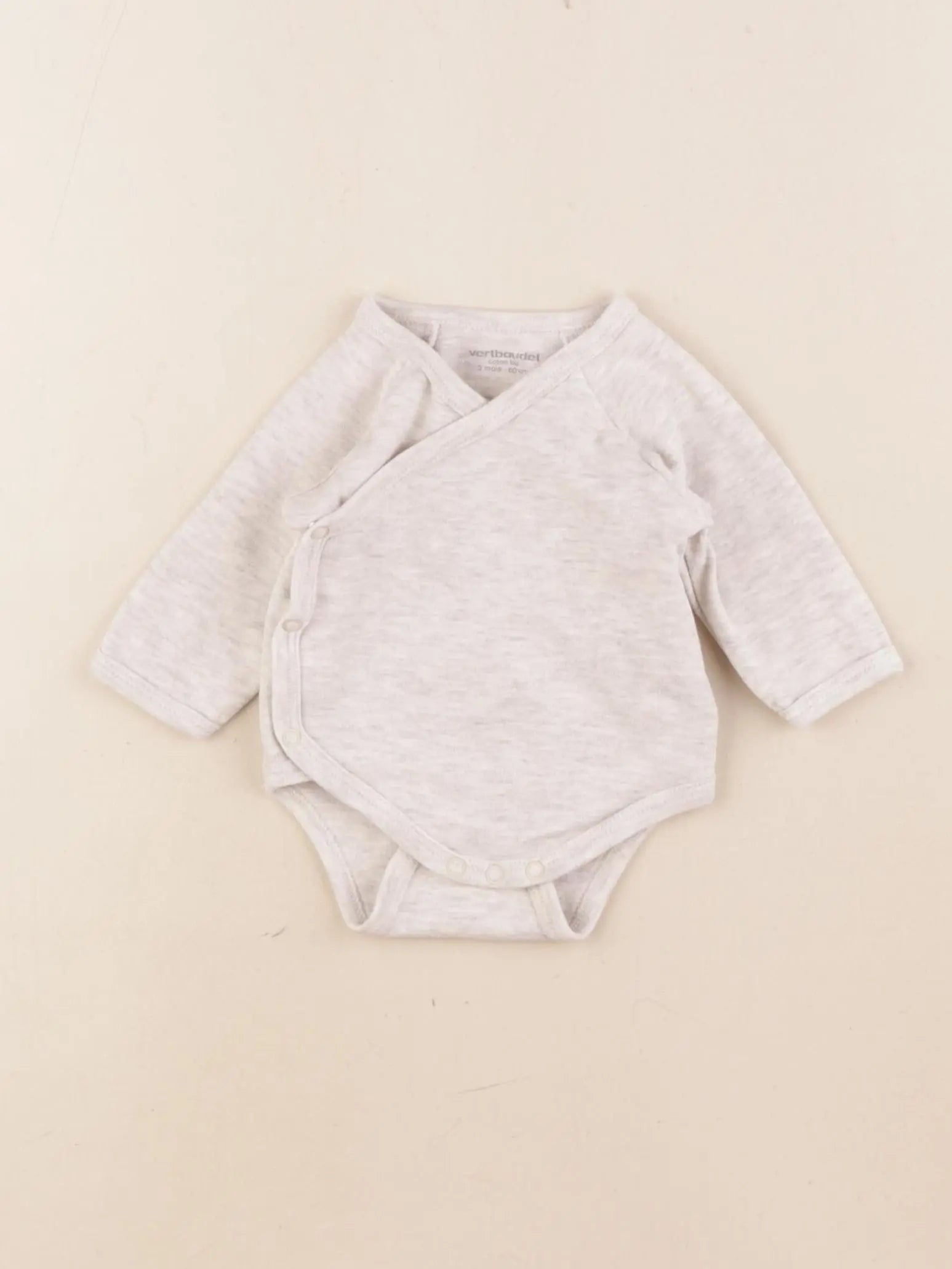 Vertbaudet - body gris - 3 mois