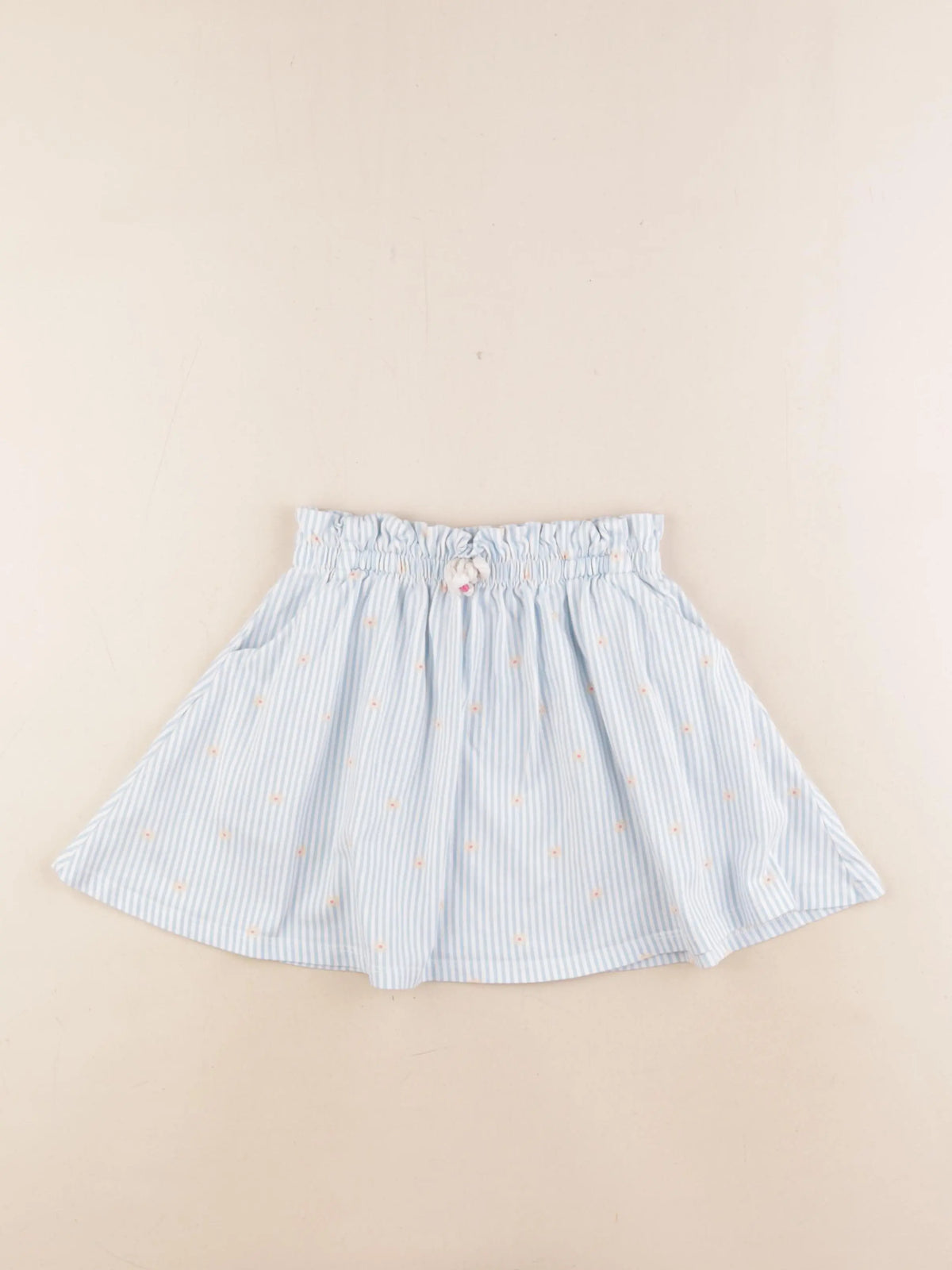 Vertbaudet - jupe bleu, blanc - 5 ans