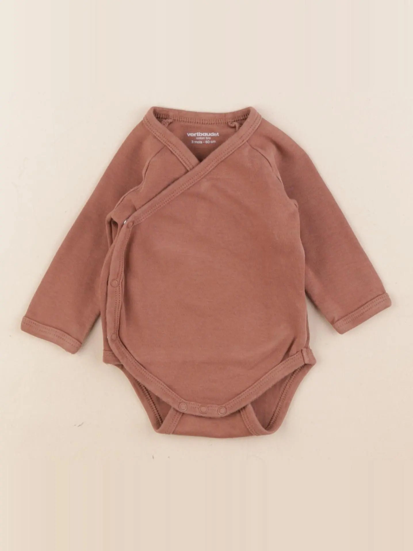 Vertbaudet - body marron - 3 mois