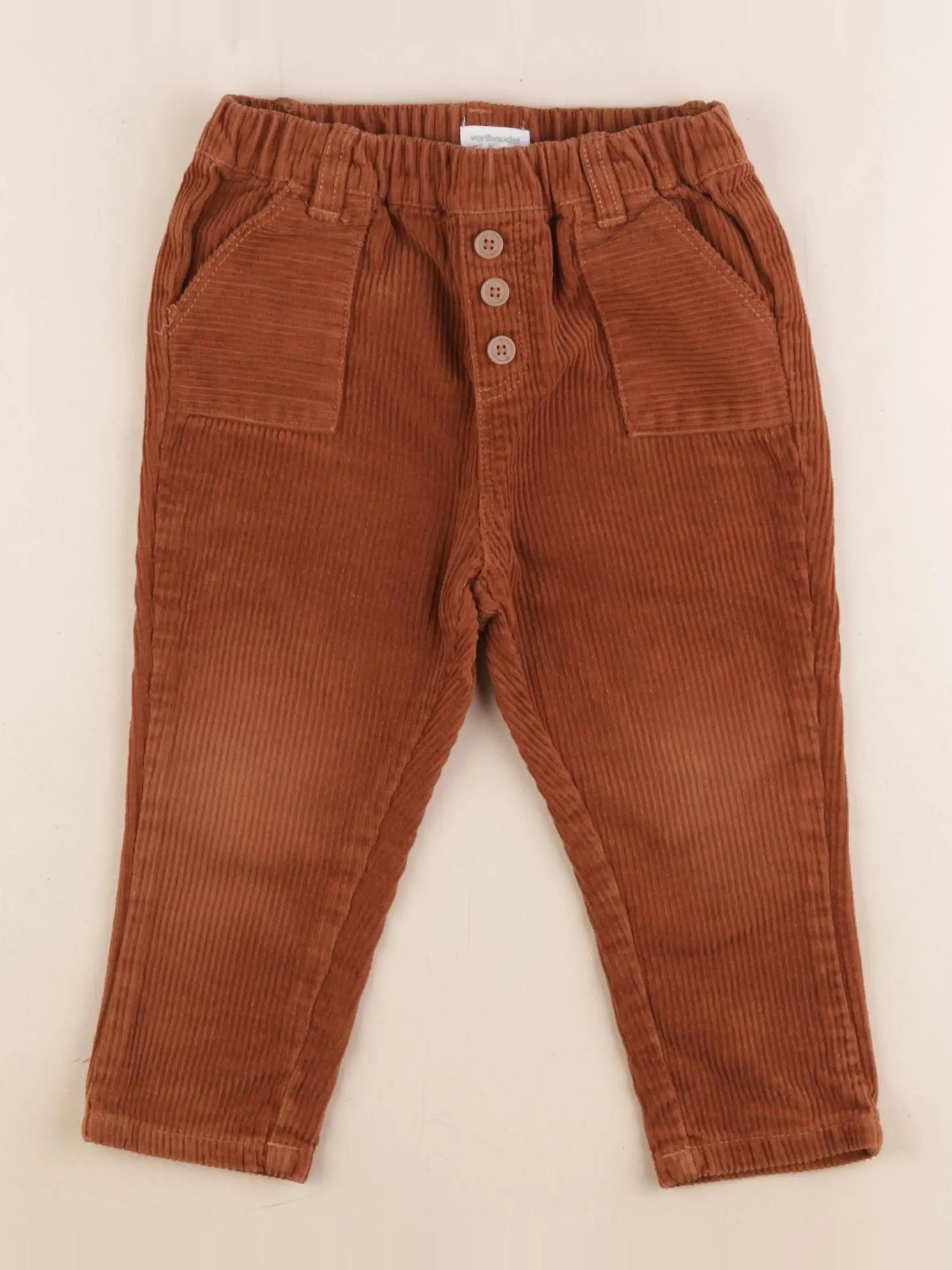 Vertbaudet - pantalon marron - 24 mois
