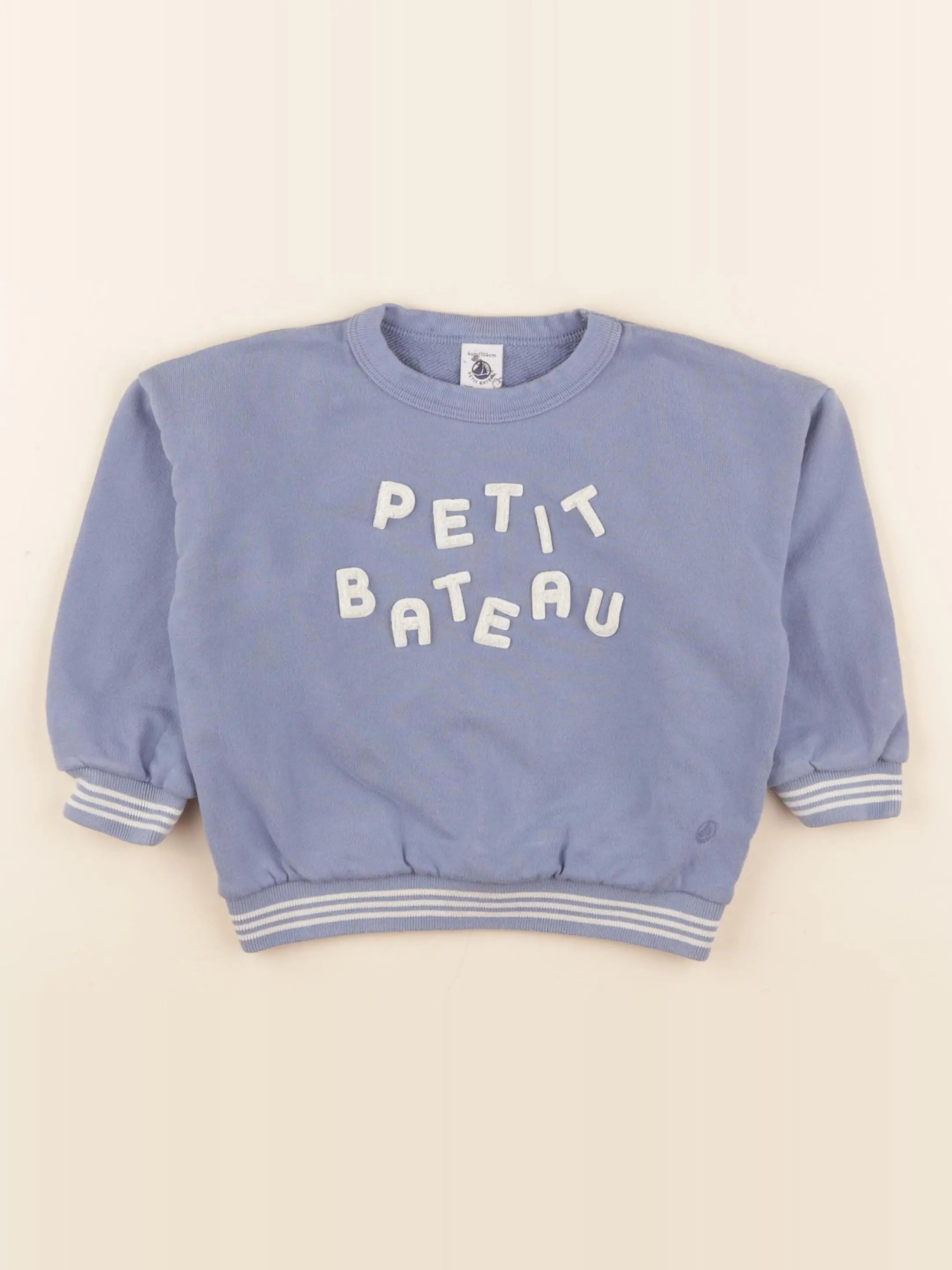 Petit Bateau - sweat bleu - 4 ans