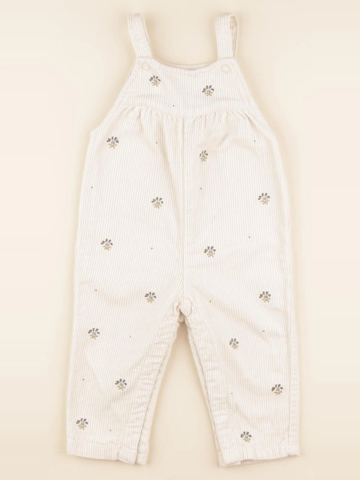 Vertbaudet - salopette beige - 18 mois