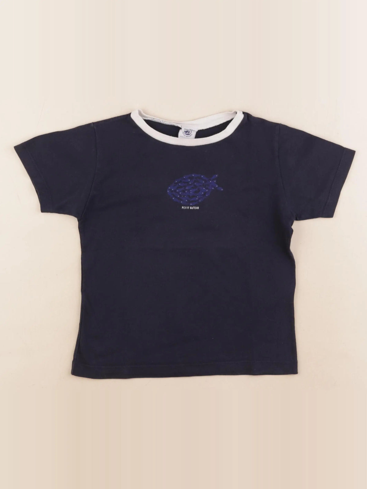 Petit Bateau - tee-shirt bleu - 4 ans