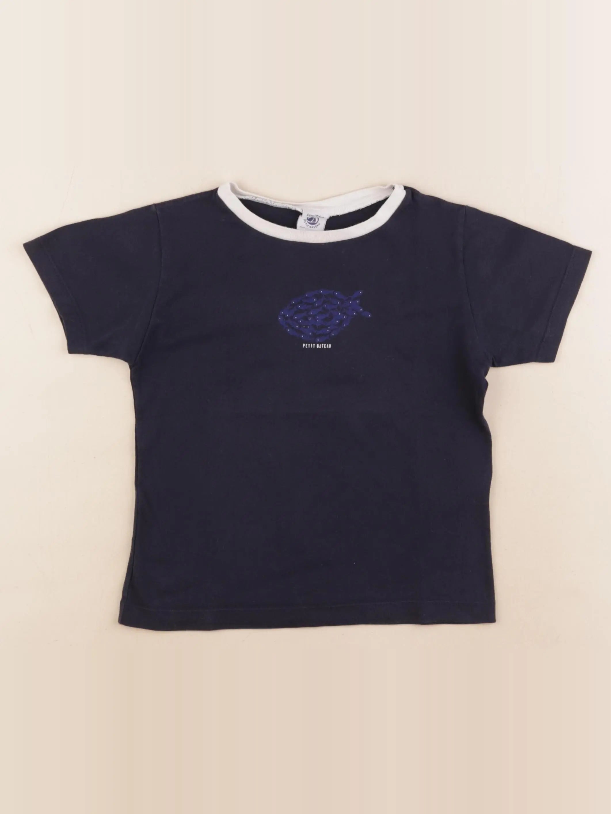 Petit Bateau - tee-shirt bleu - 4 ans