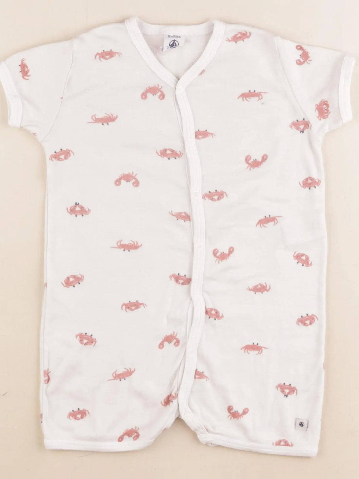 Petit Bateau - pyjama coton beige - 18 mois