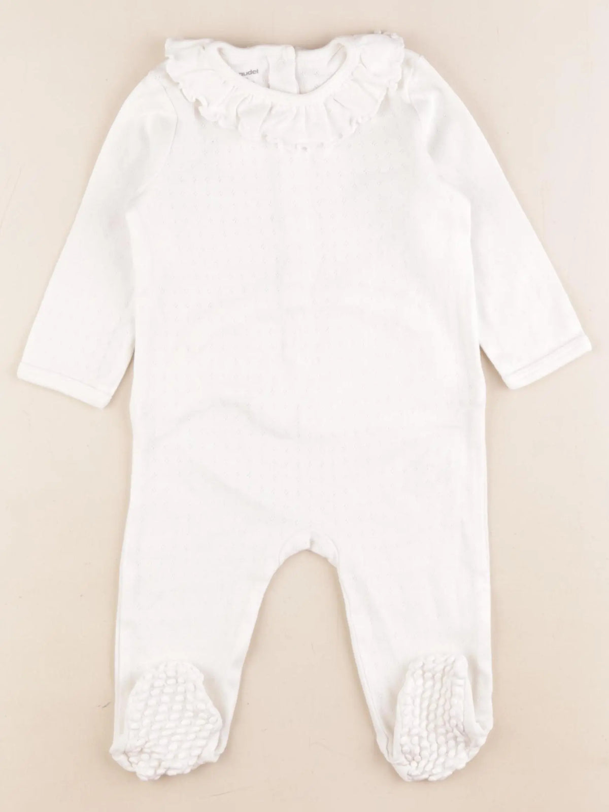 Vertbaudet - pyjama coton blanc - 12 mois