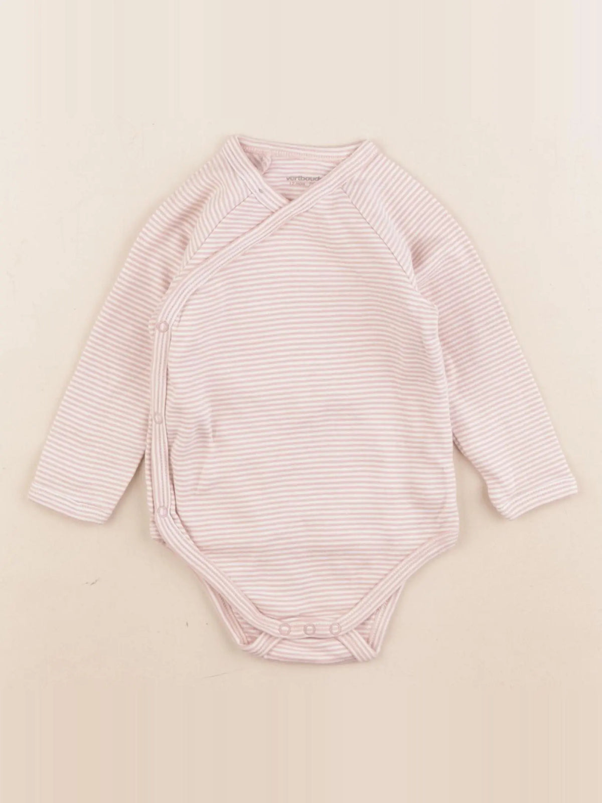 Vertbaudet - body rose - 12 mois