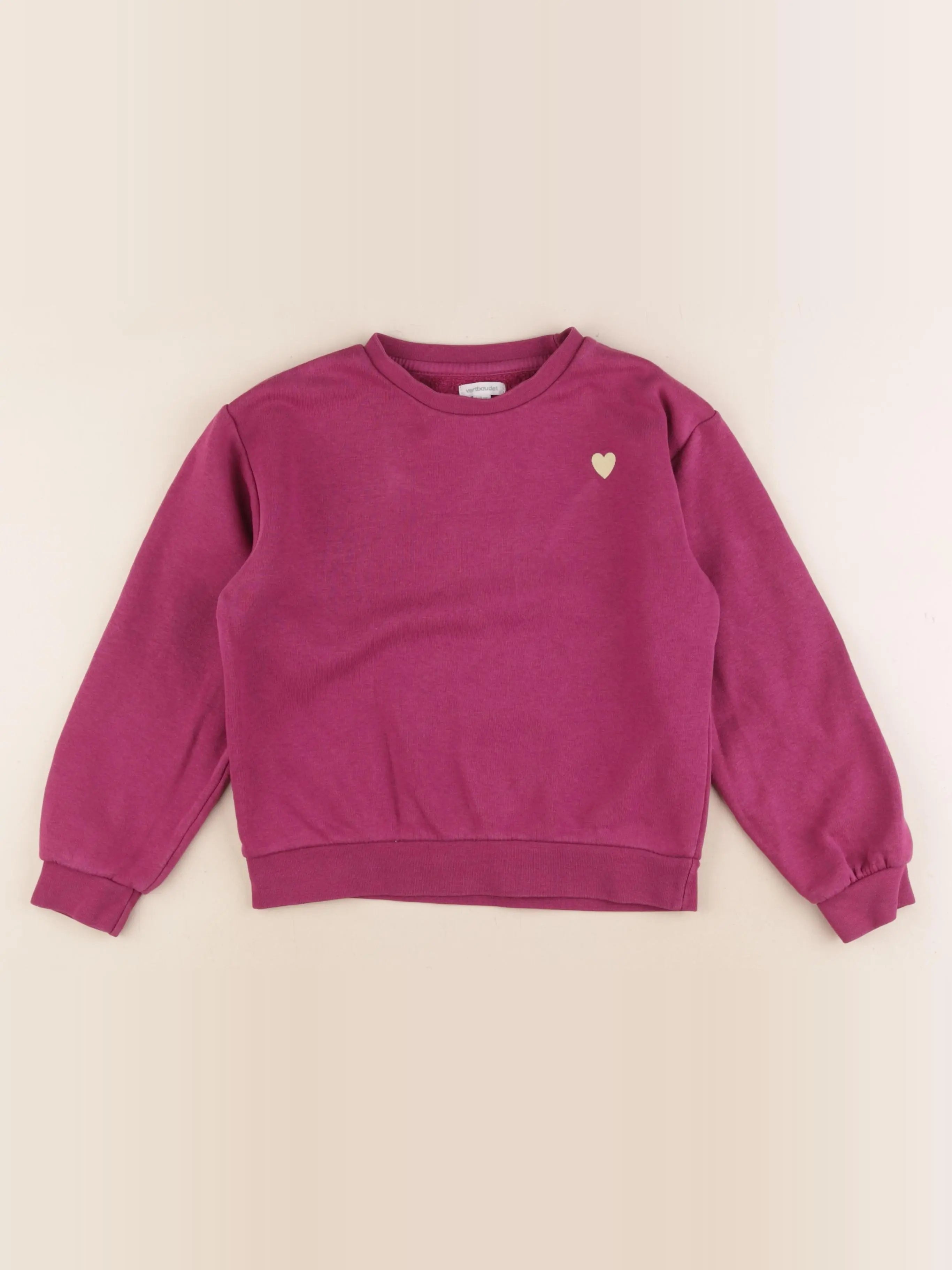 Vertbaudet - sweat rose - 8 ans