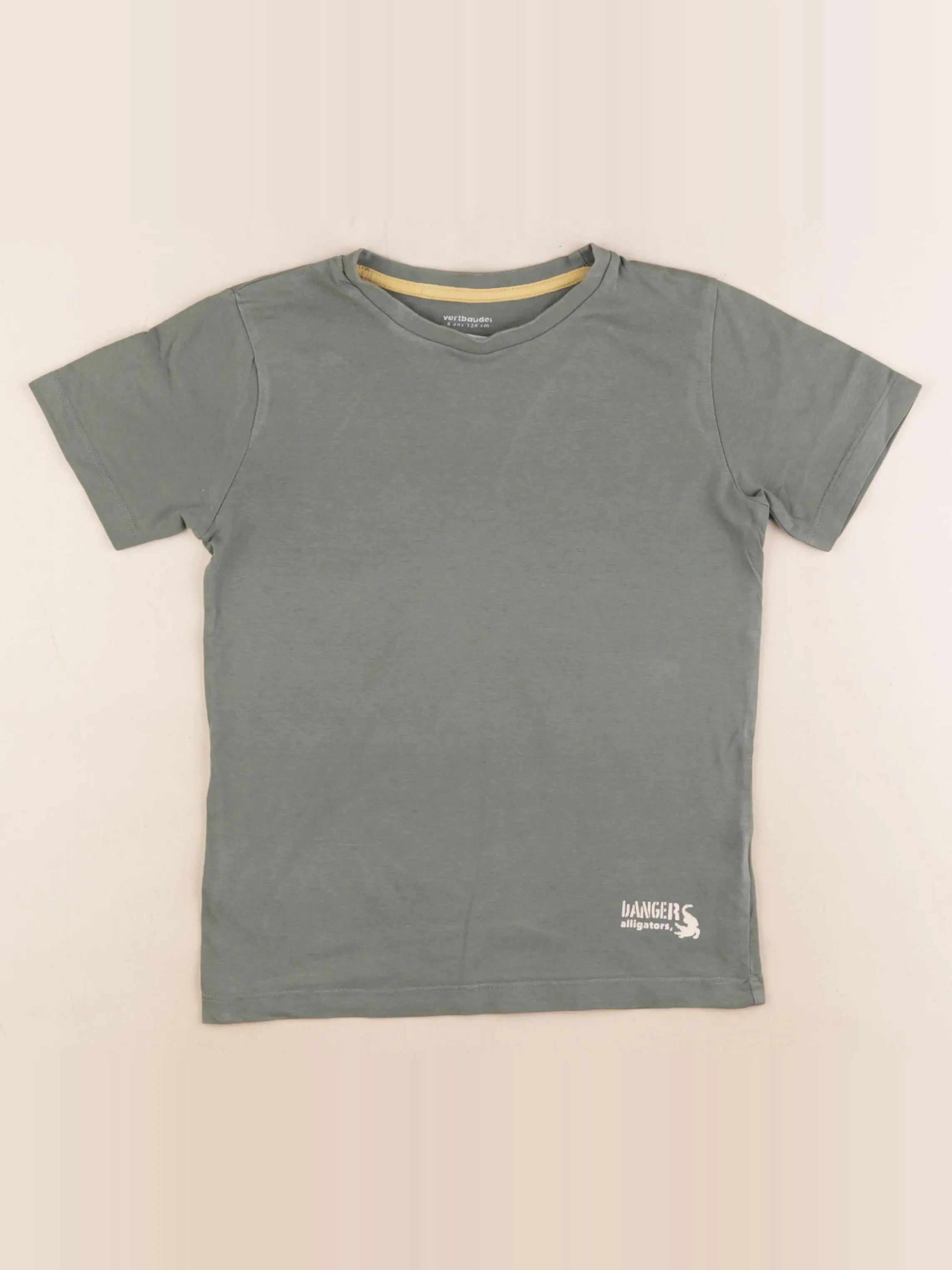 Vertbaudet - tee-shirt vert - 8 ans