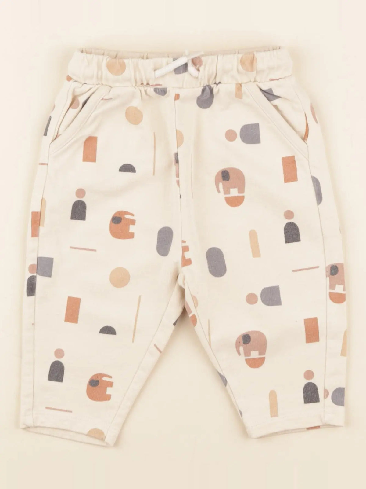 Vertbaudet - jogging beige - 9 mois