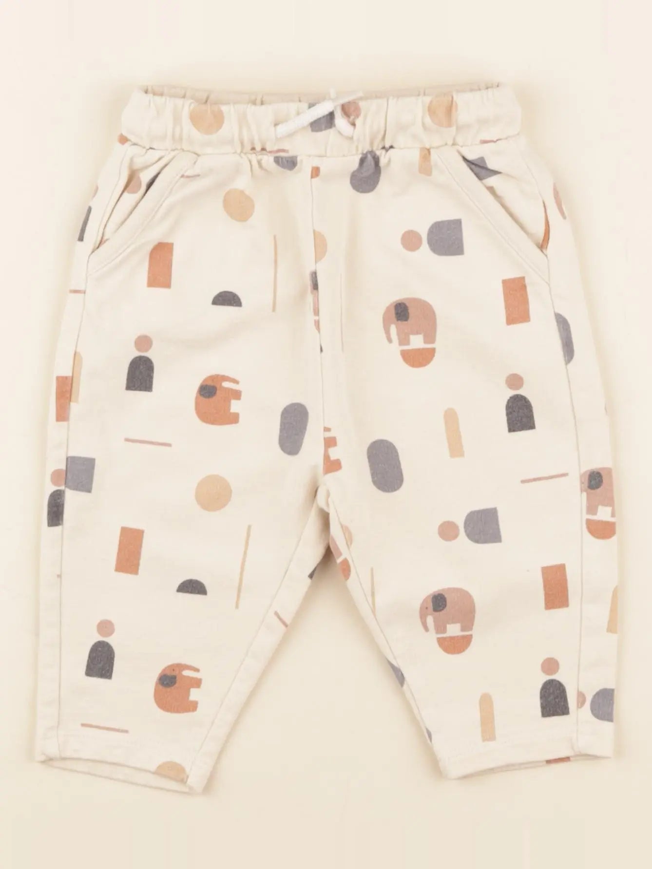 Vertbaudet - jogging beige - 9 mois