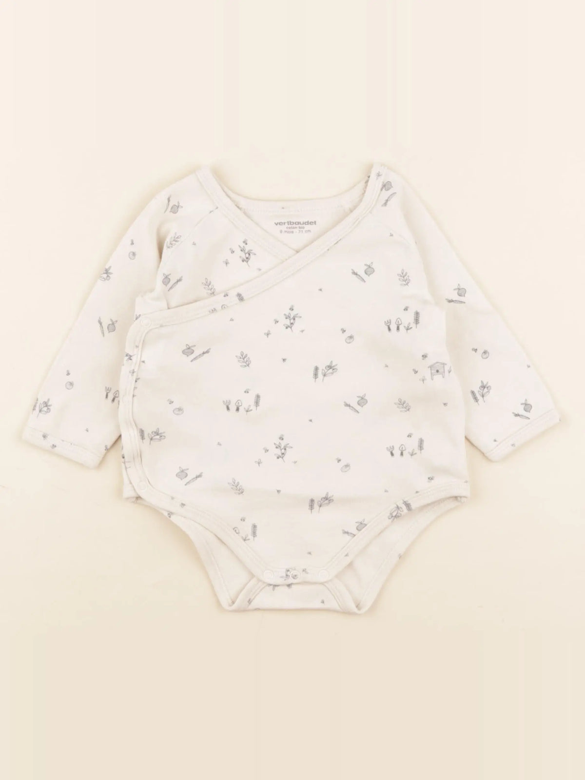Vertbaudet - body beige - 9 mois