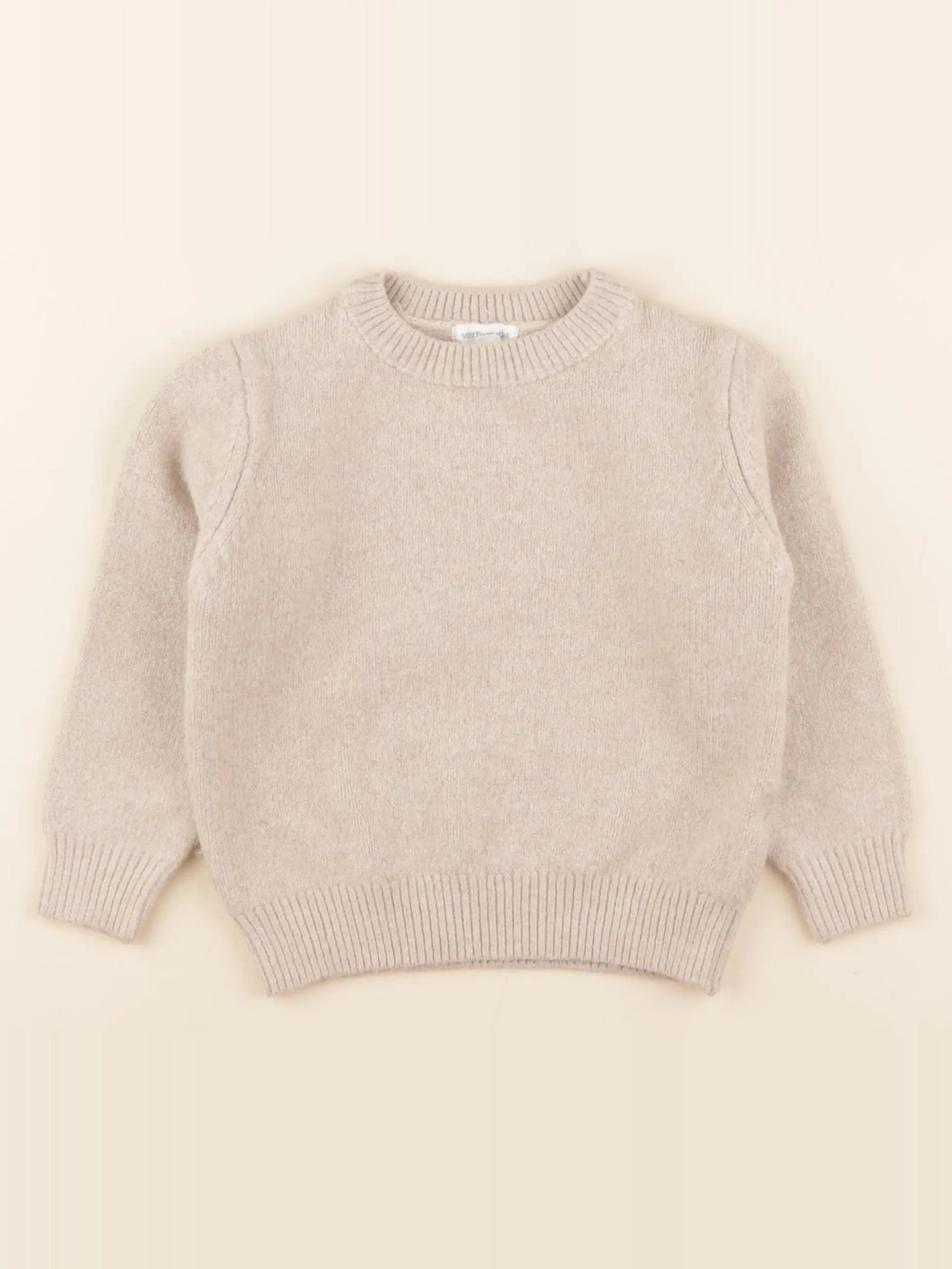Vertbaudet - pull beige - 3 ans