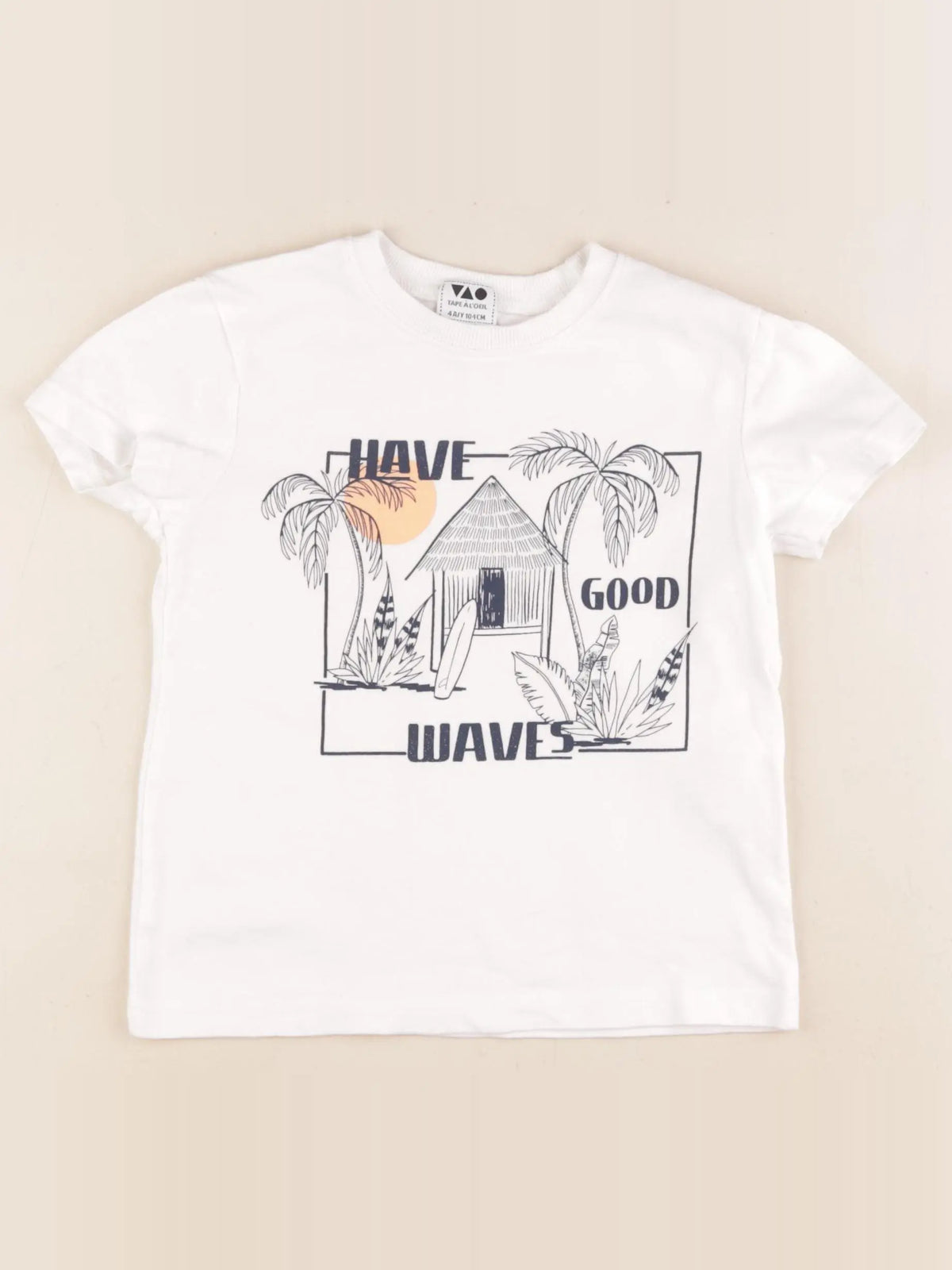 Tape à l'oeil - tee-shirt blanc - 4 ans