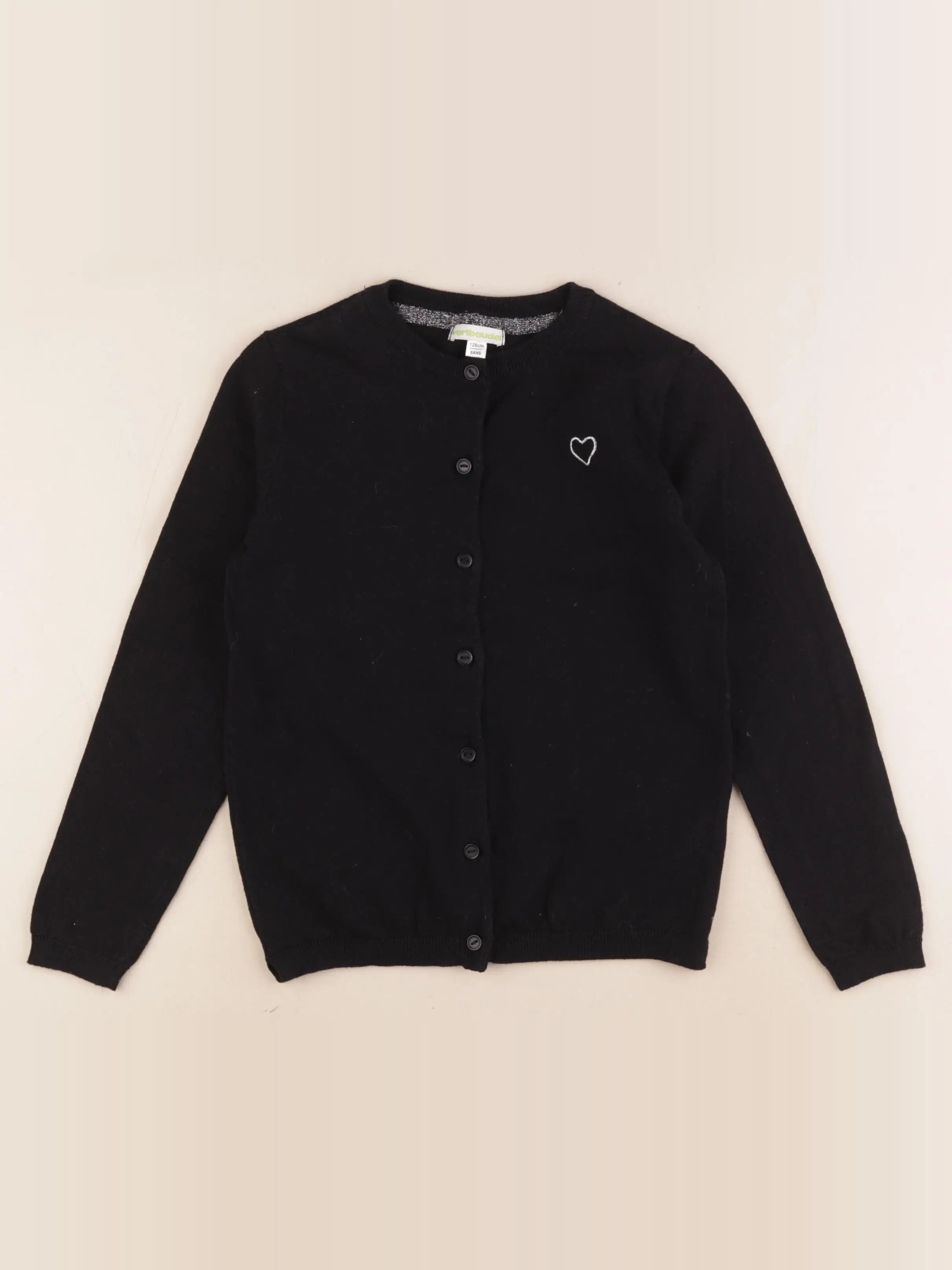 Vertbaudet - gilet noir - 8 ans