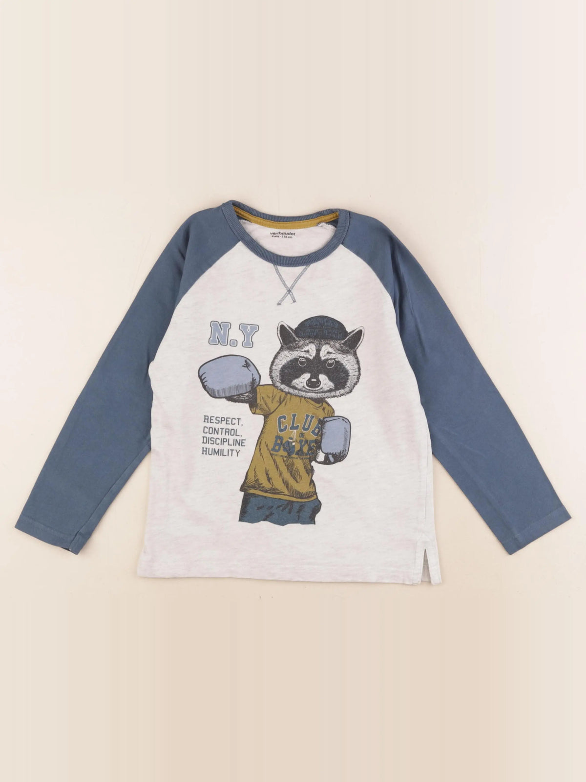 Vertbaudet - tee-shirt bleu - 6 ans