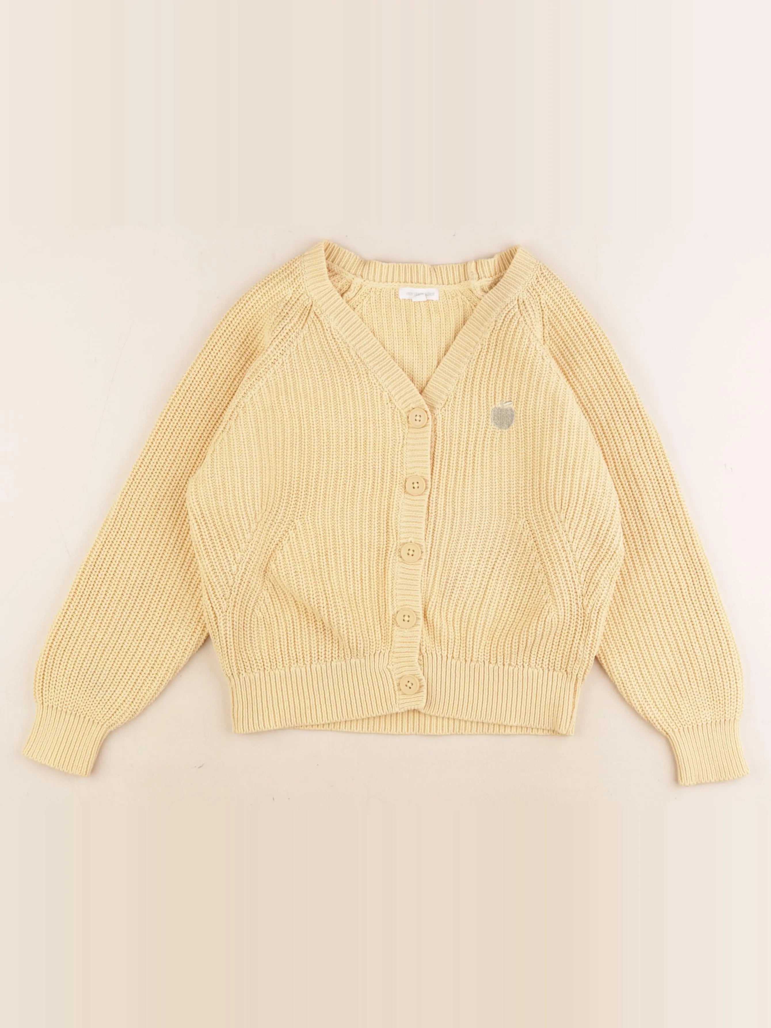 Vertbaudet - gilet jaune - 8 ans