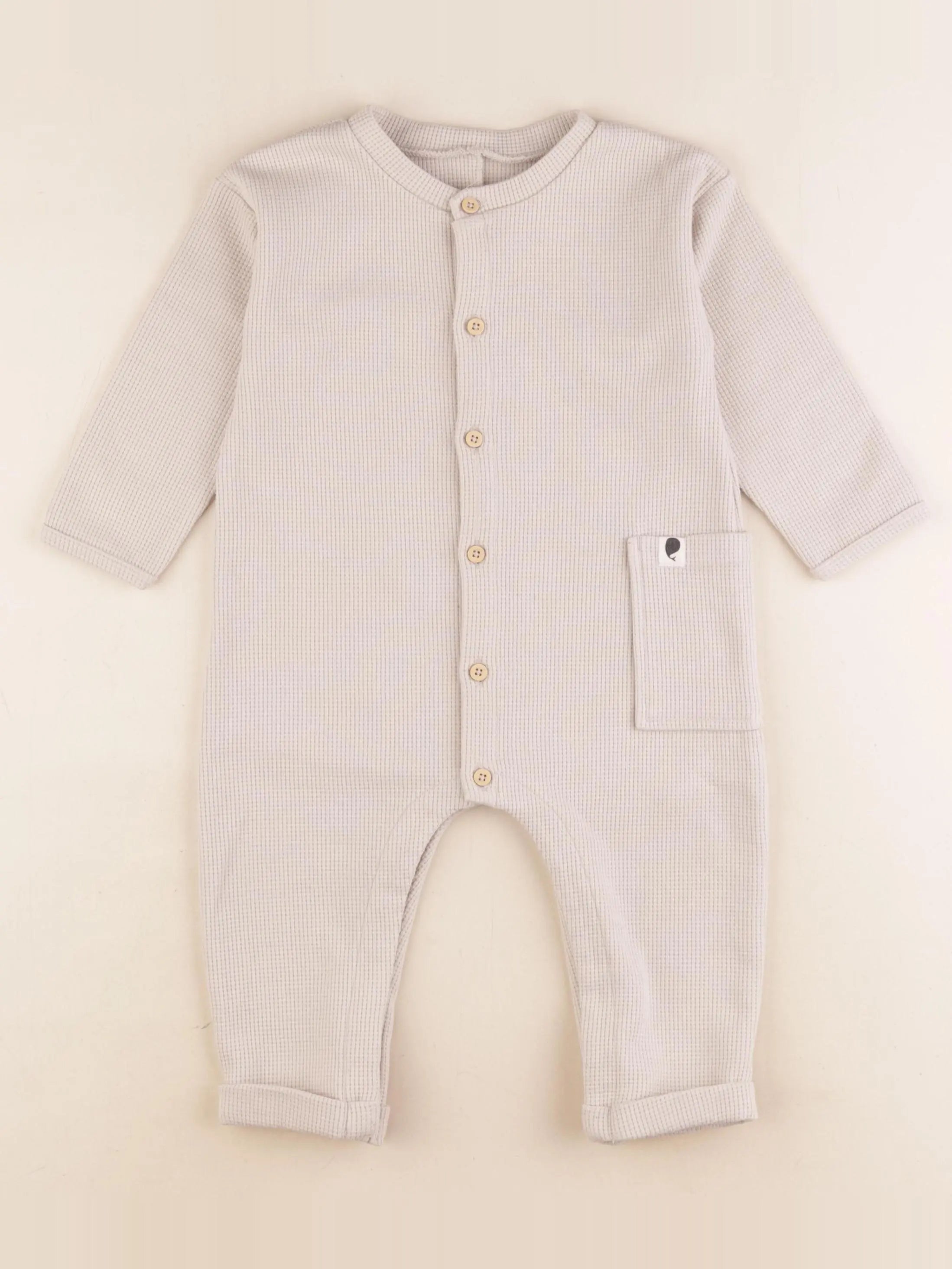Vertbaudet - combinaison beige - 18 mois