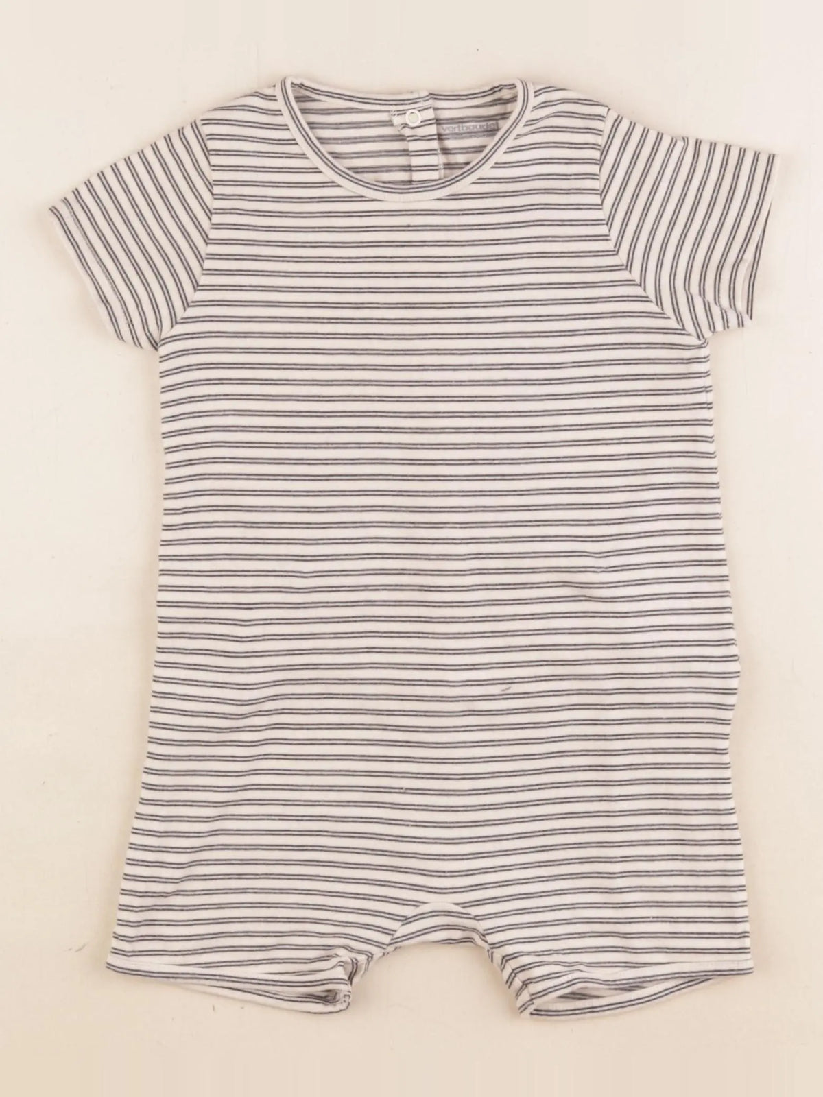 Vertbaudet - pyjama coton beige, noir - 18 mois
