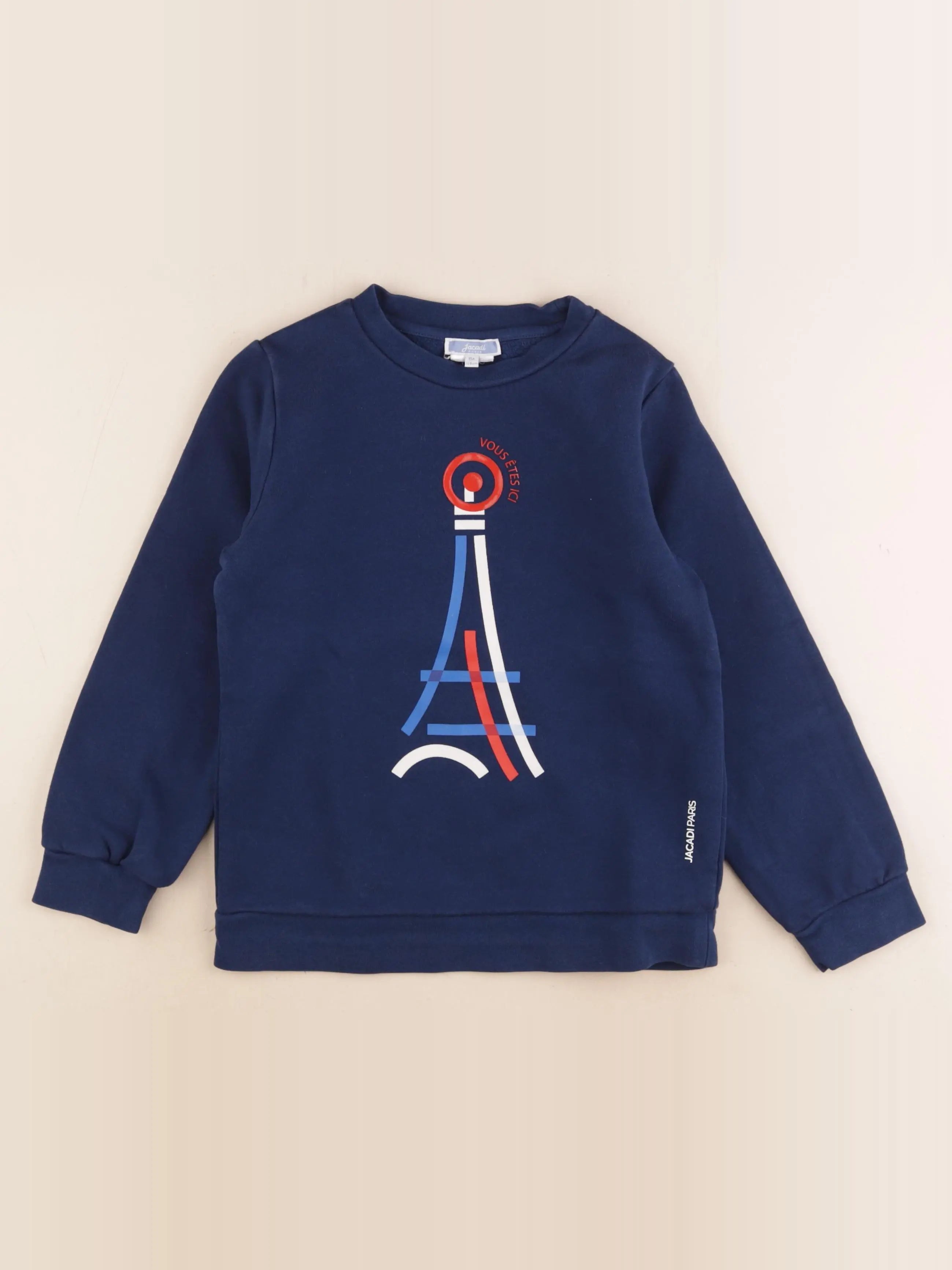 Jacadi - sweat bleu - 8 ans