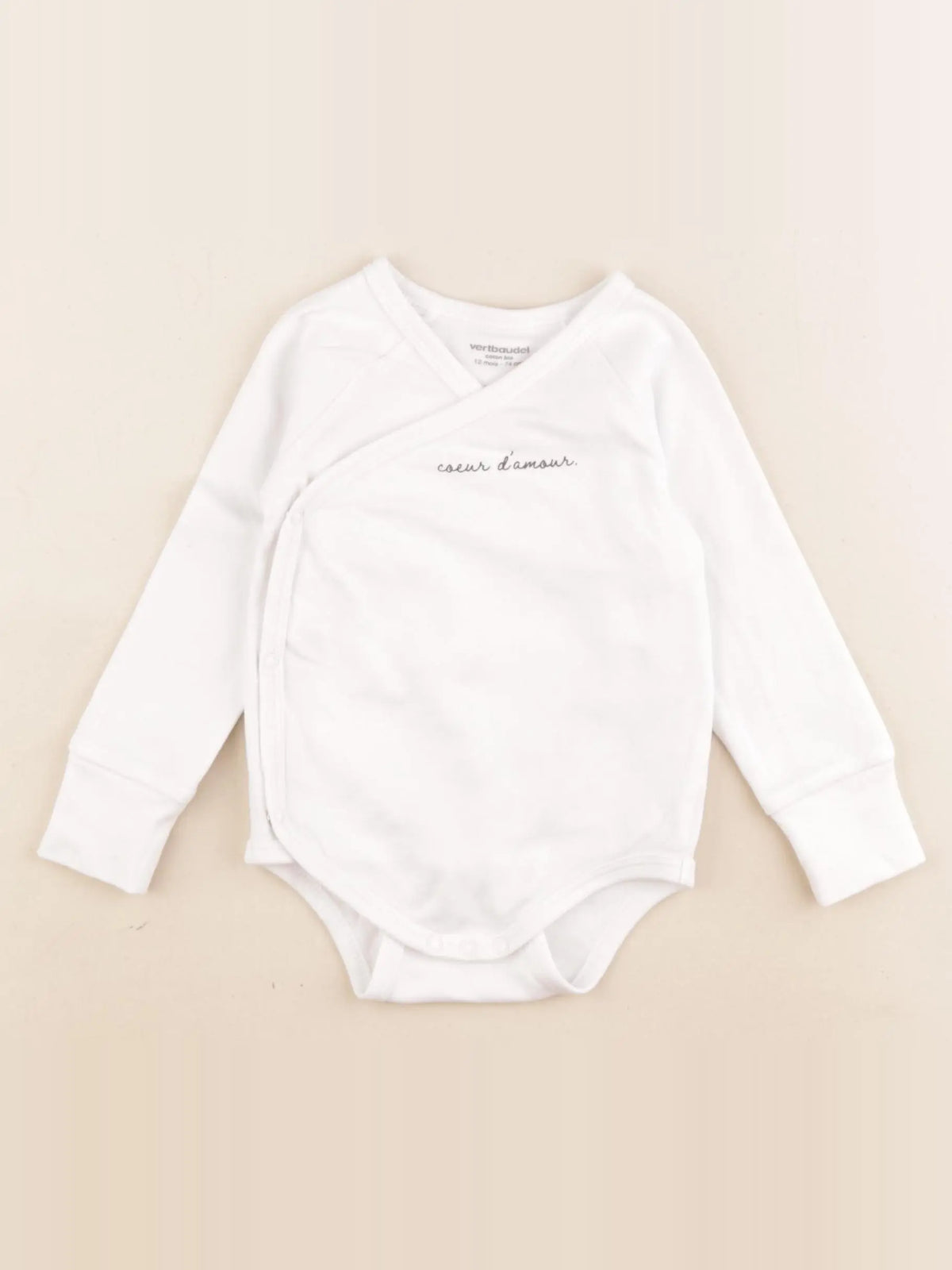 Vertbaudet - body blanc - 12 mois