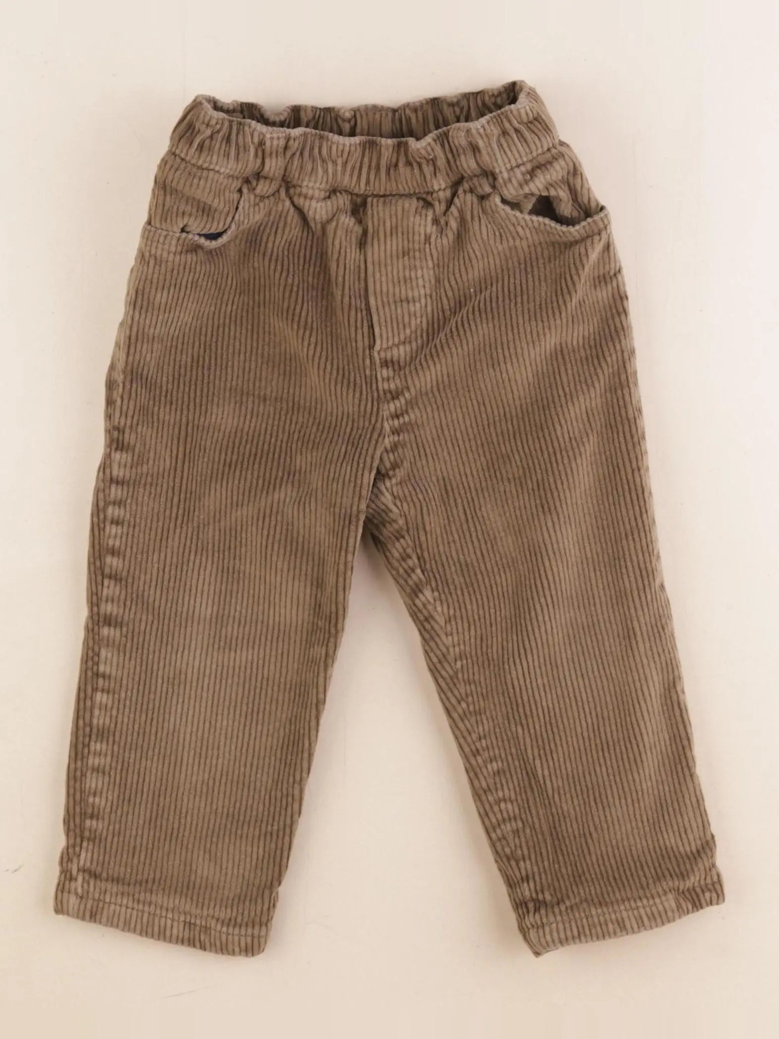 Jacadi - pantalon doublé velours vert - 2 ans