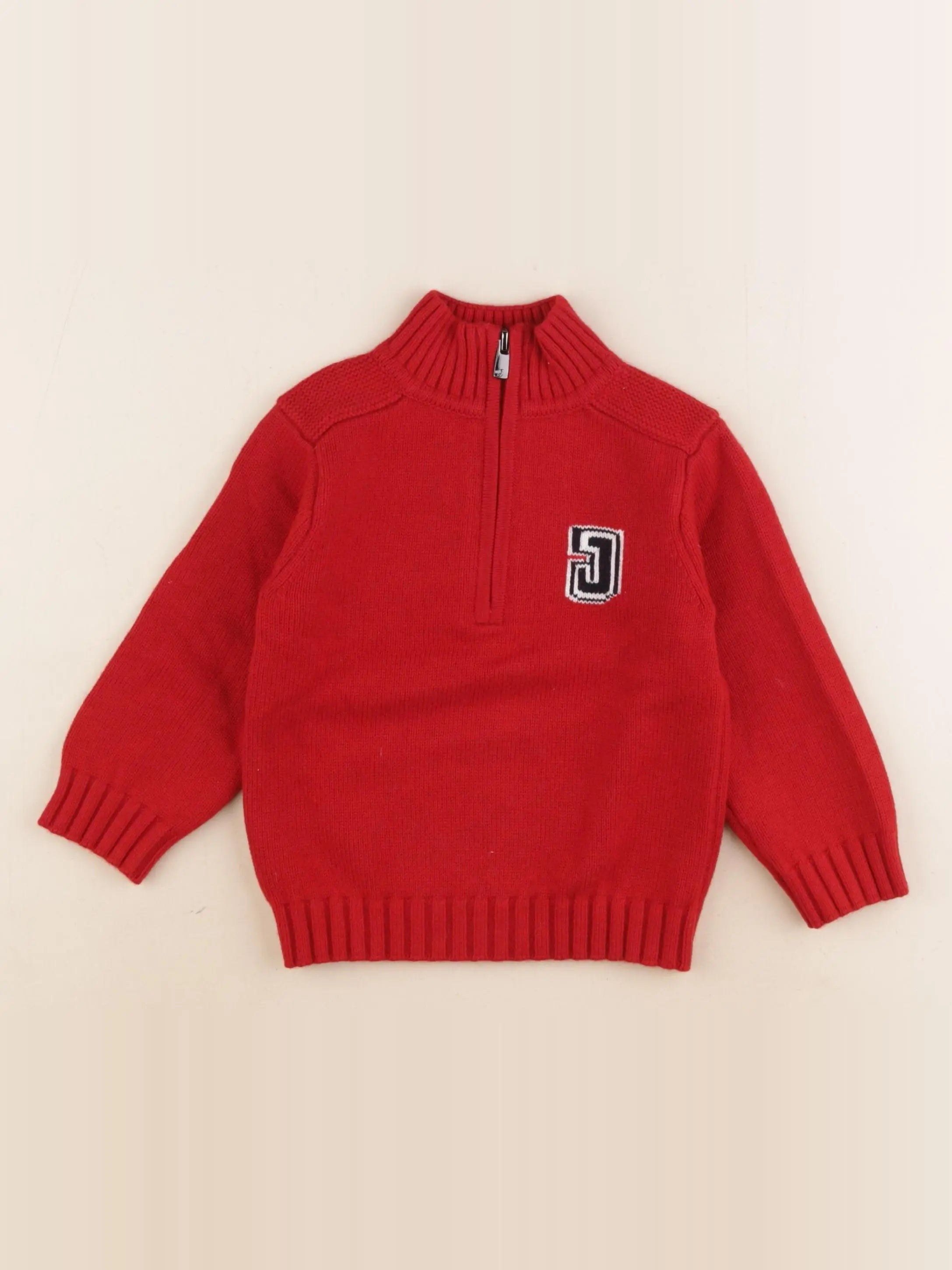 Jacadi - pull rouge - 3 ans