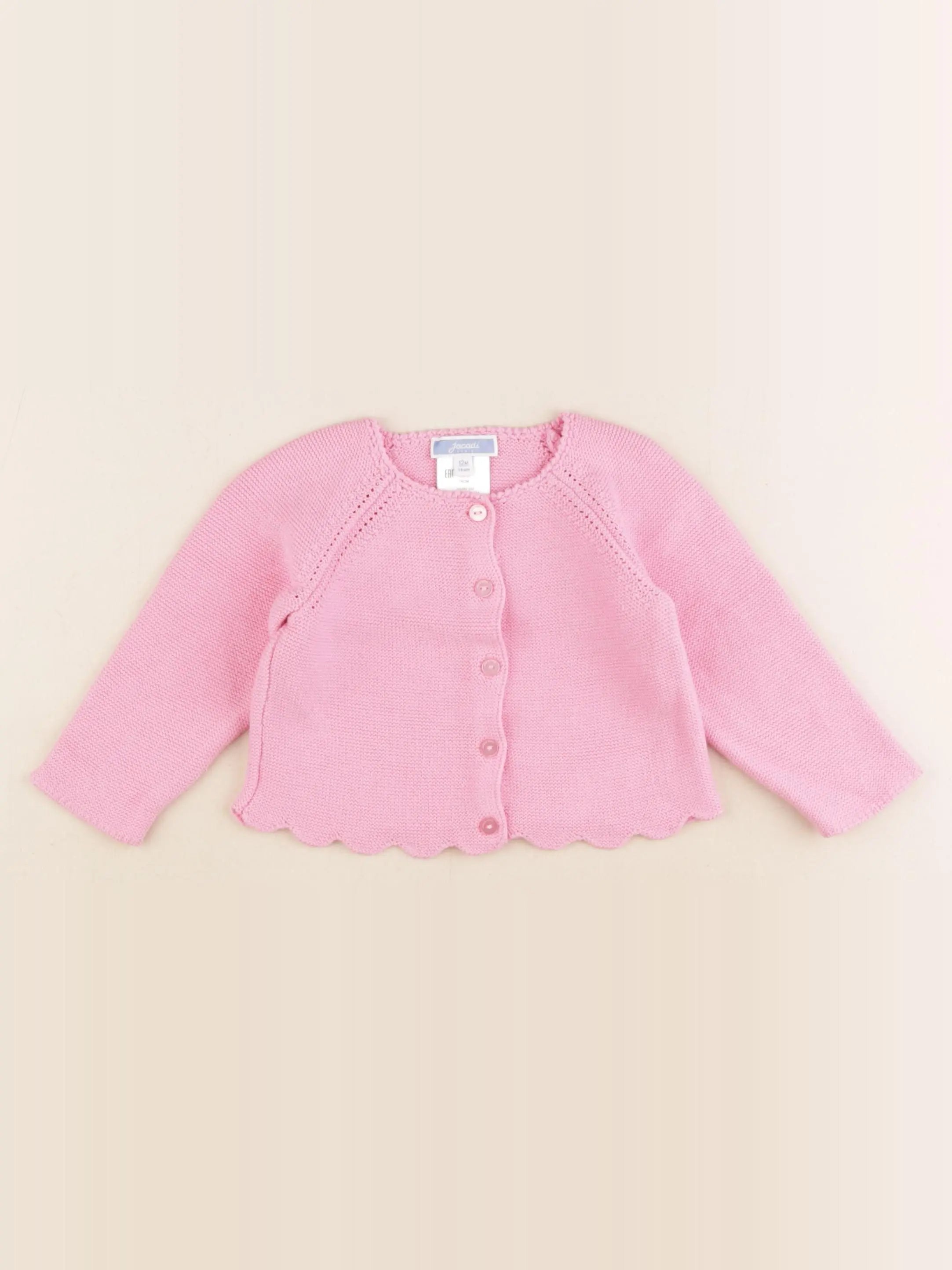 Jacadi - gilet rose - 12 mois