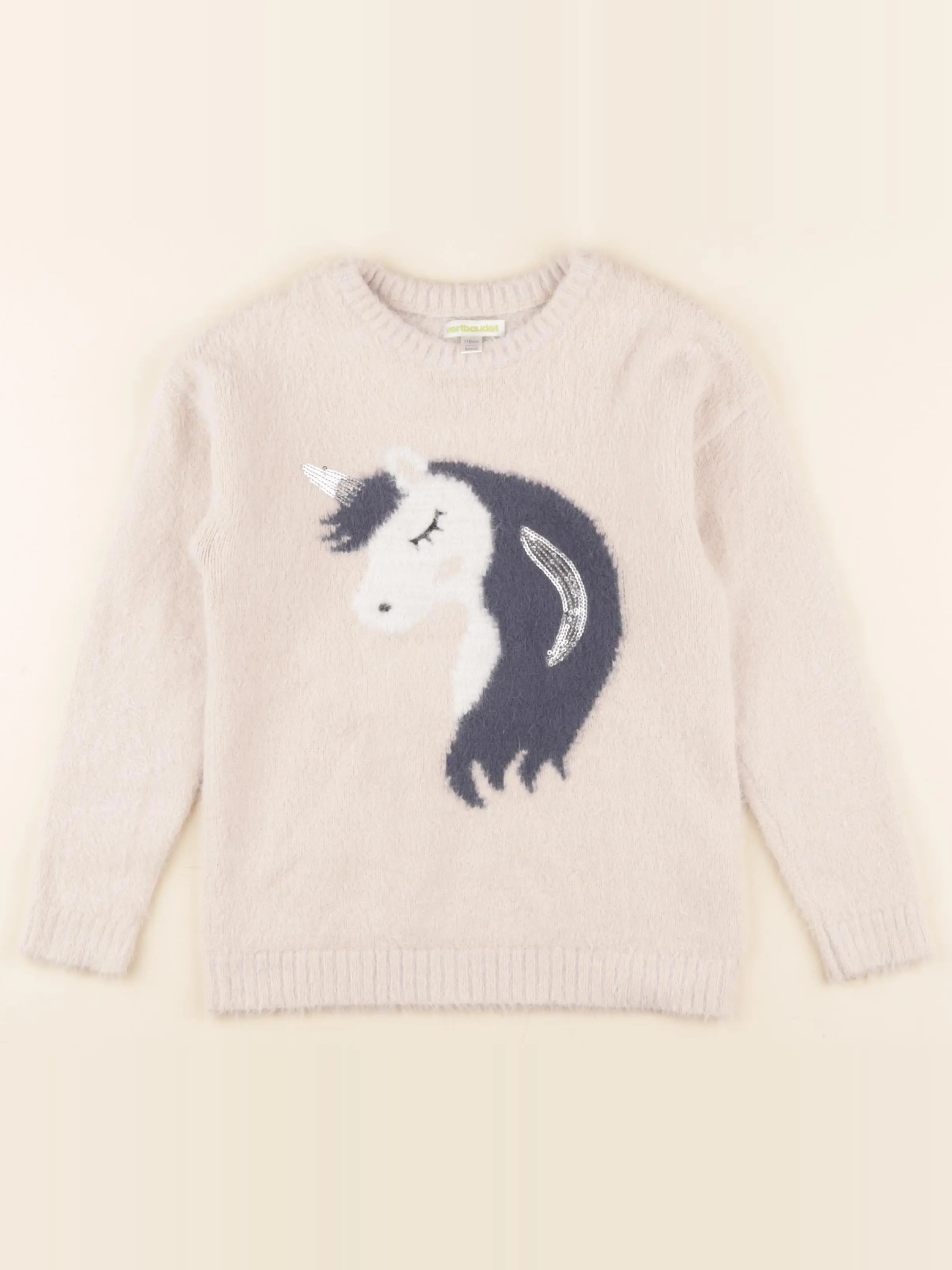 Vertbaudet - pull rose - 6 ans