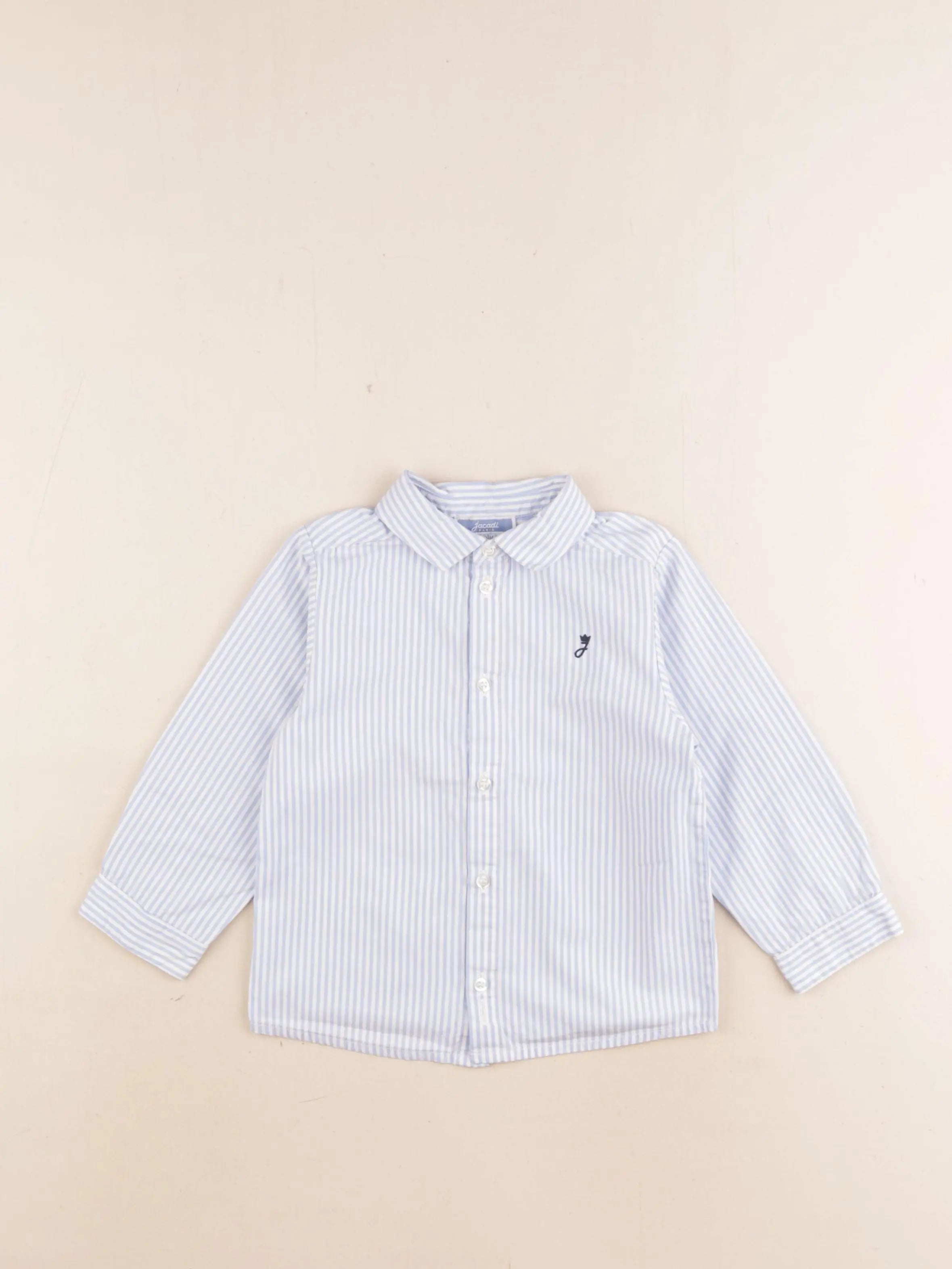 Jacadi - chemise blanc, bleu - 2 ans