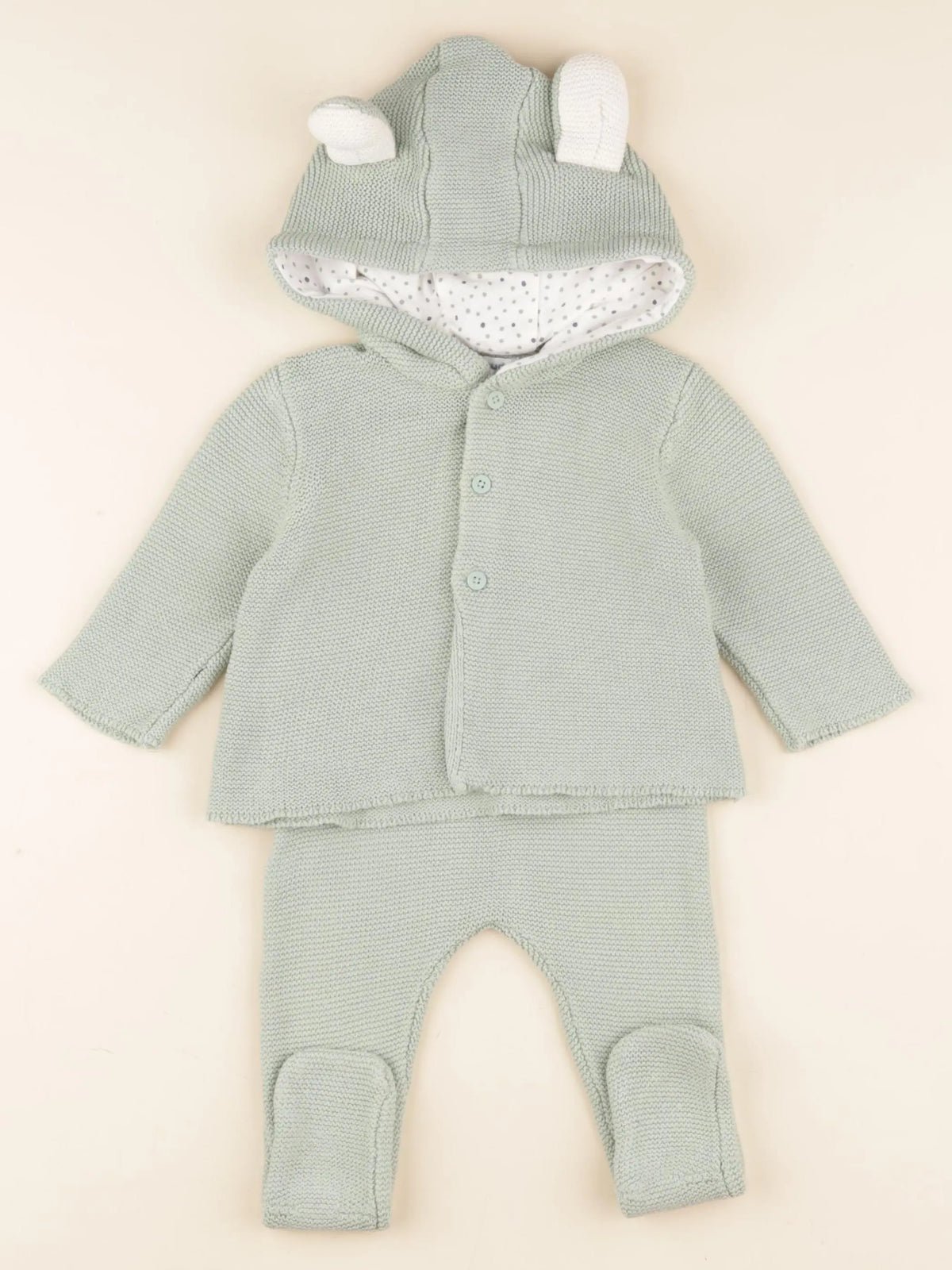 Vertbaudet - ensemble vert - 6 mois