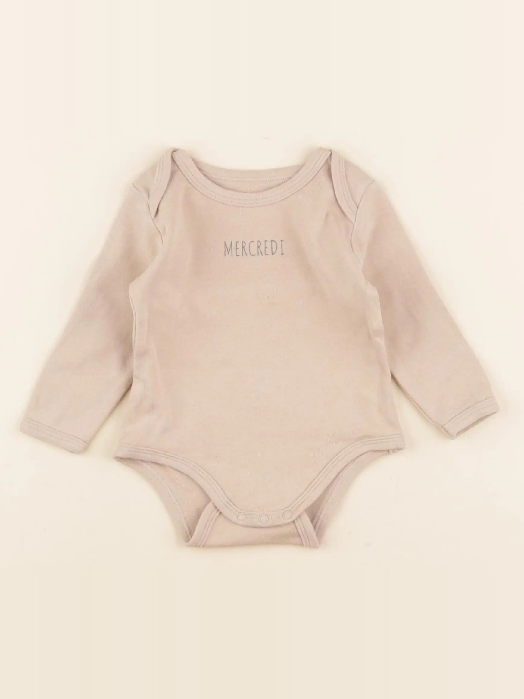 Vertbaudet - body beige - 9 mois