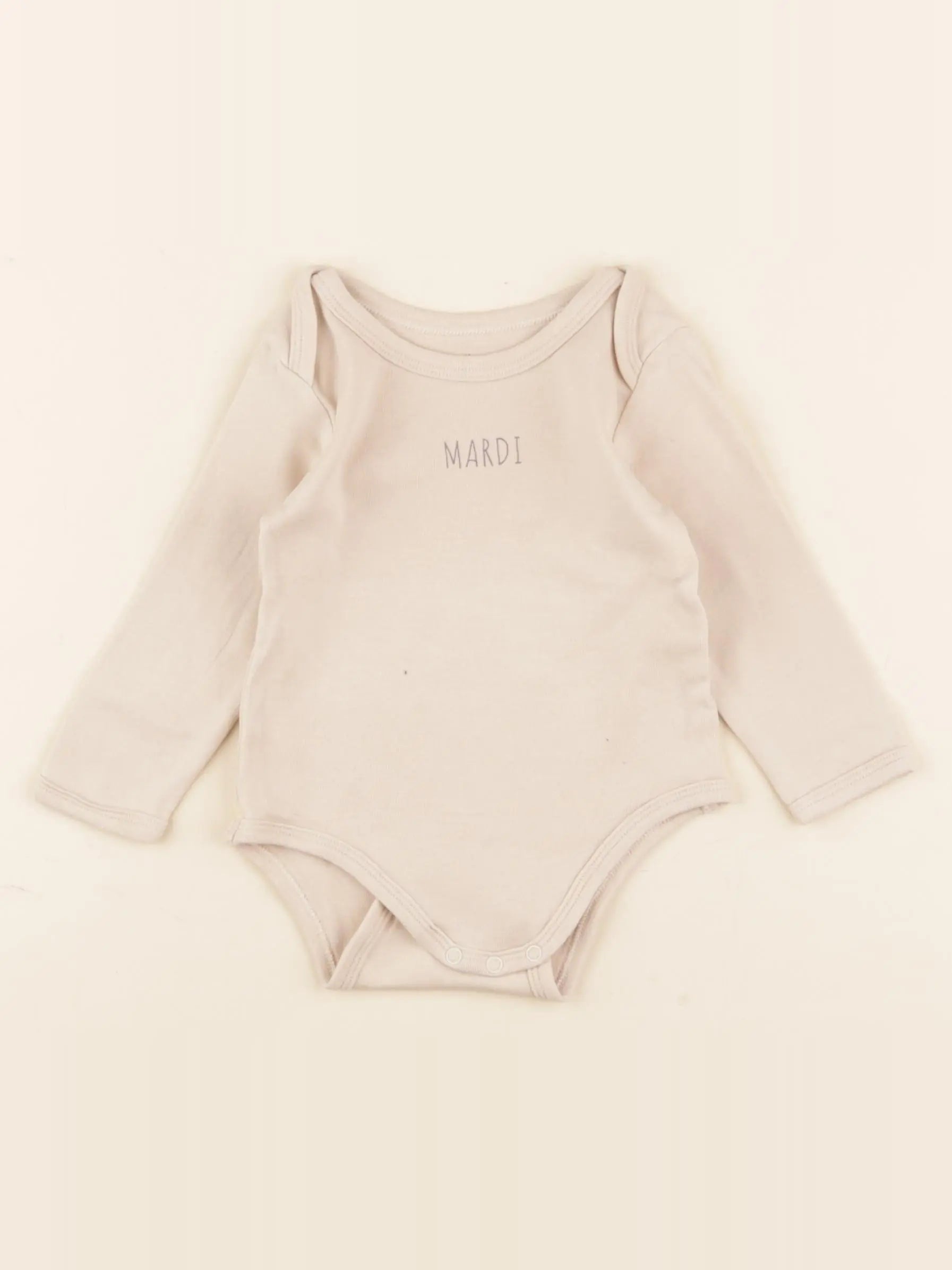 Vertbaudet - body beige - 9 mois