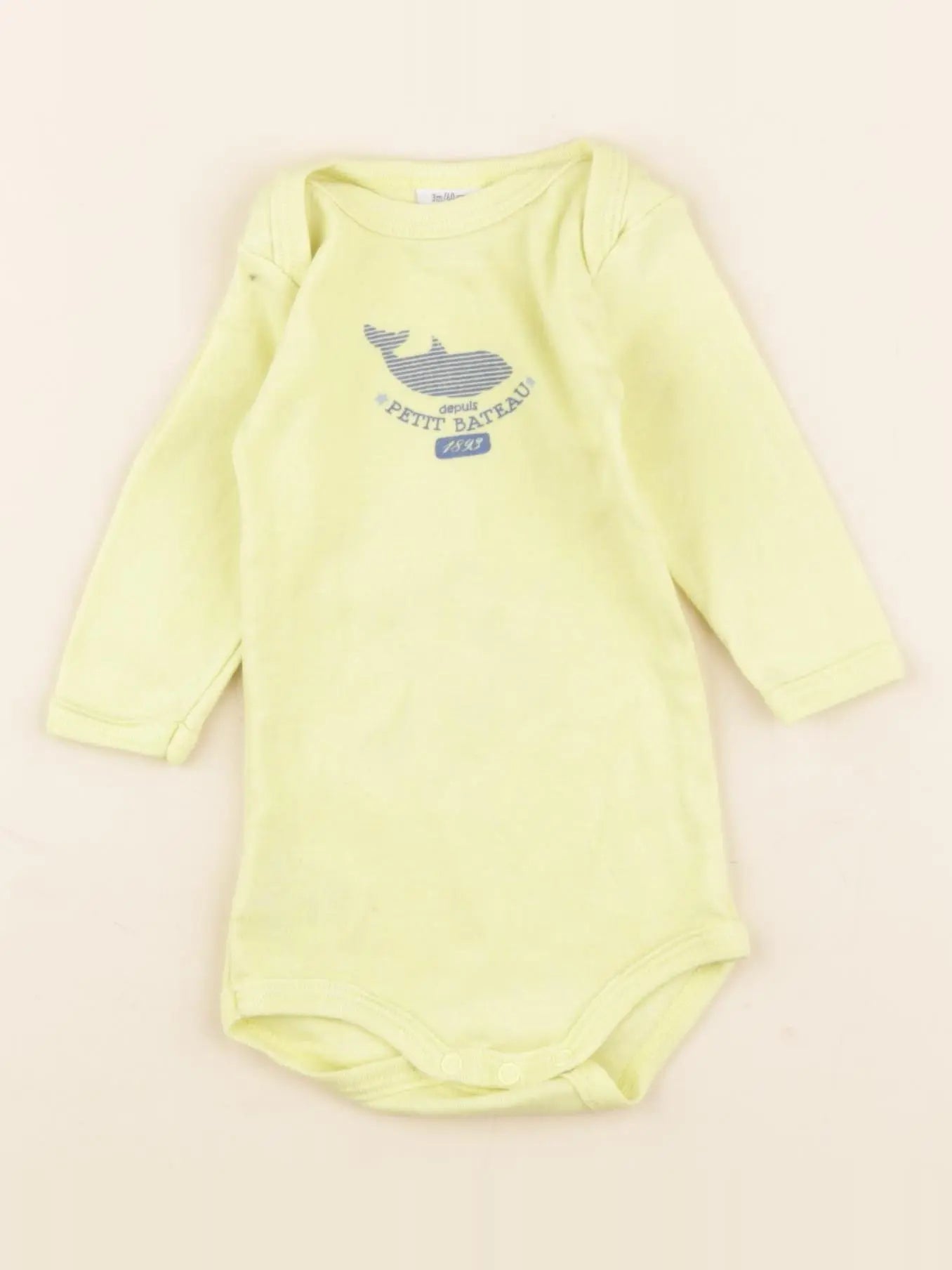 Petit Bateau - body jaune - 3 mois