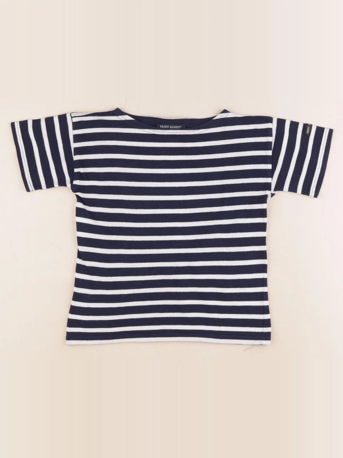 Saint James - tee-shirt blanc, bleu - 6 ans