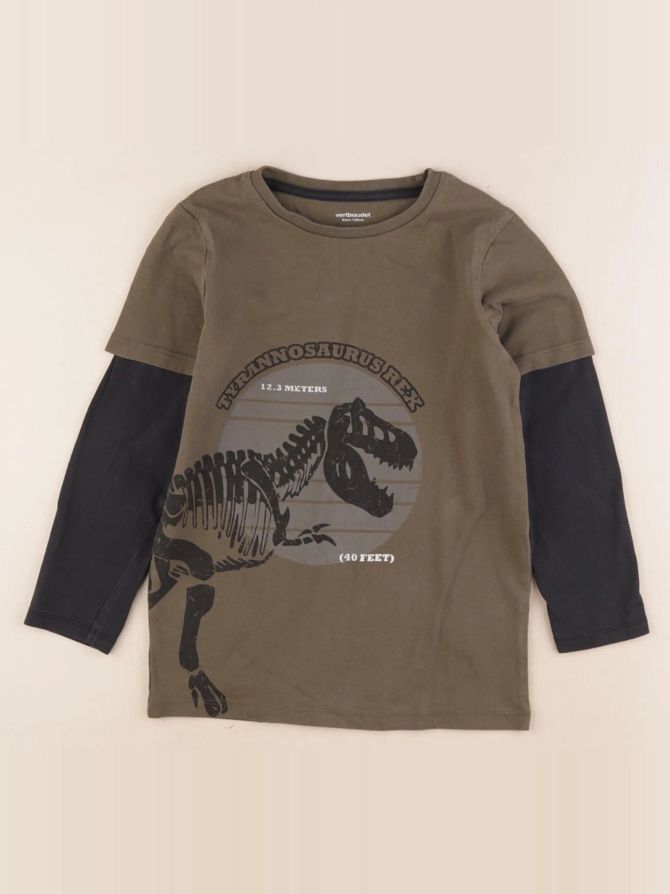 Vertbaudet - tee-shirt vert - 8 ans