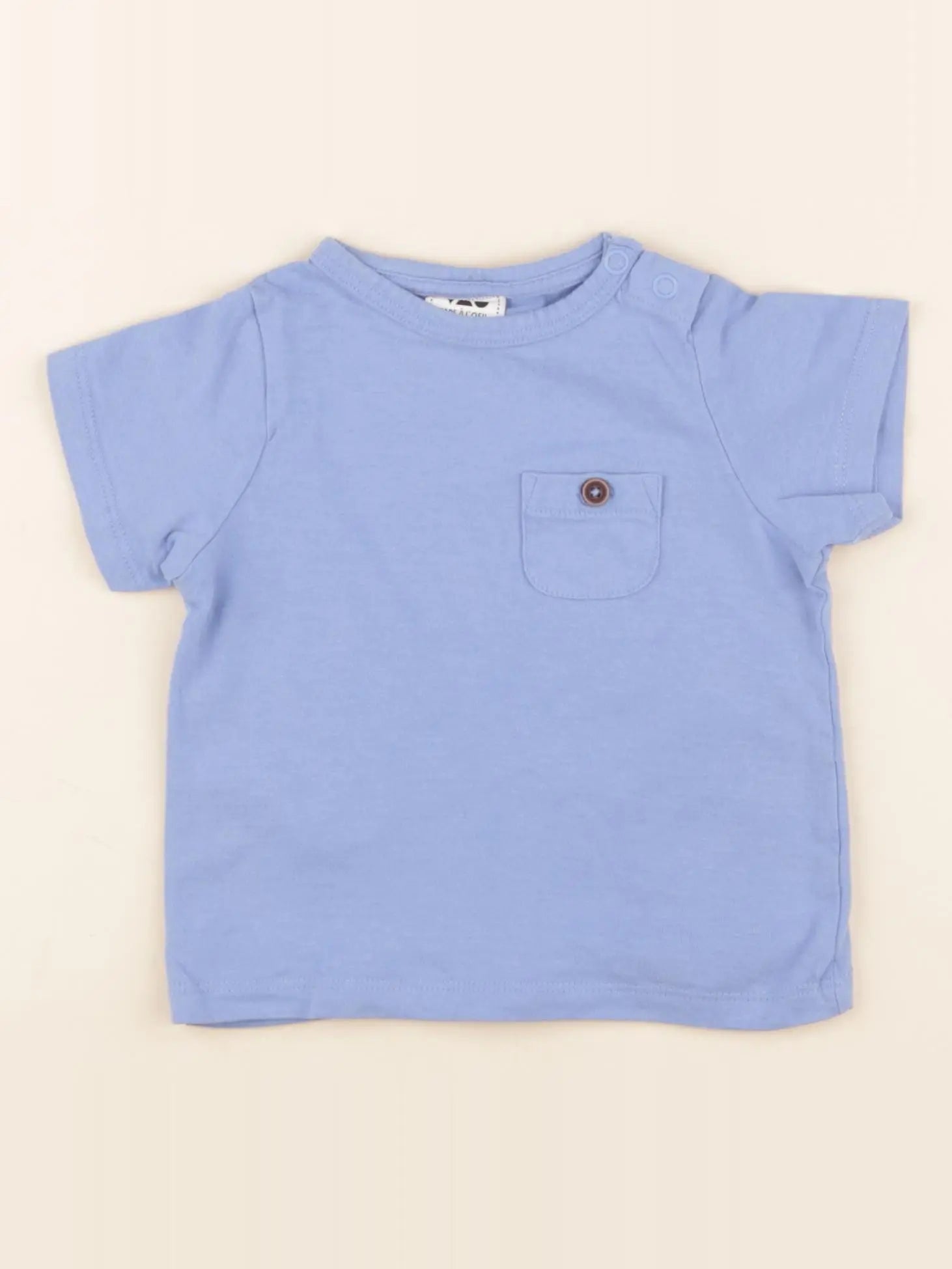 Tape à l'oeil - tee-shirt bleu - 6 mois