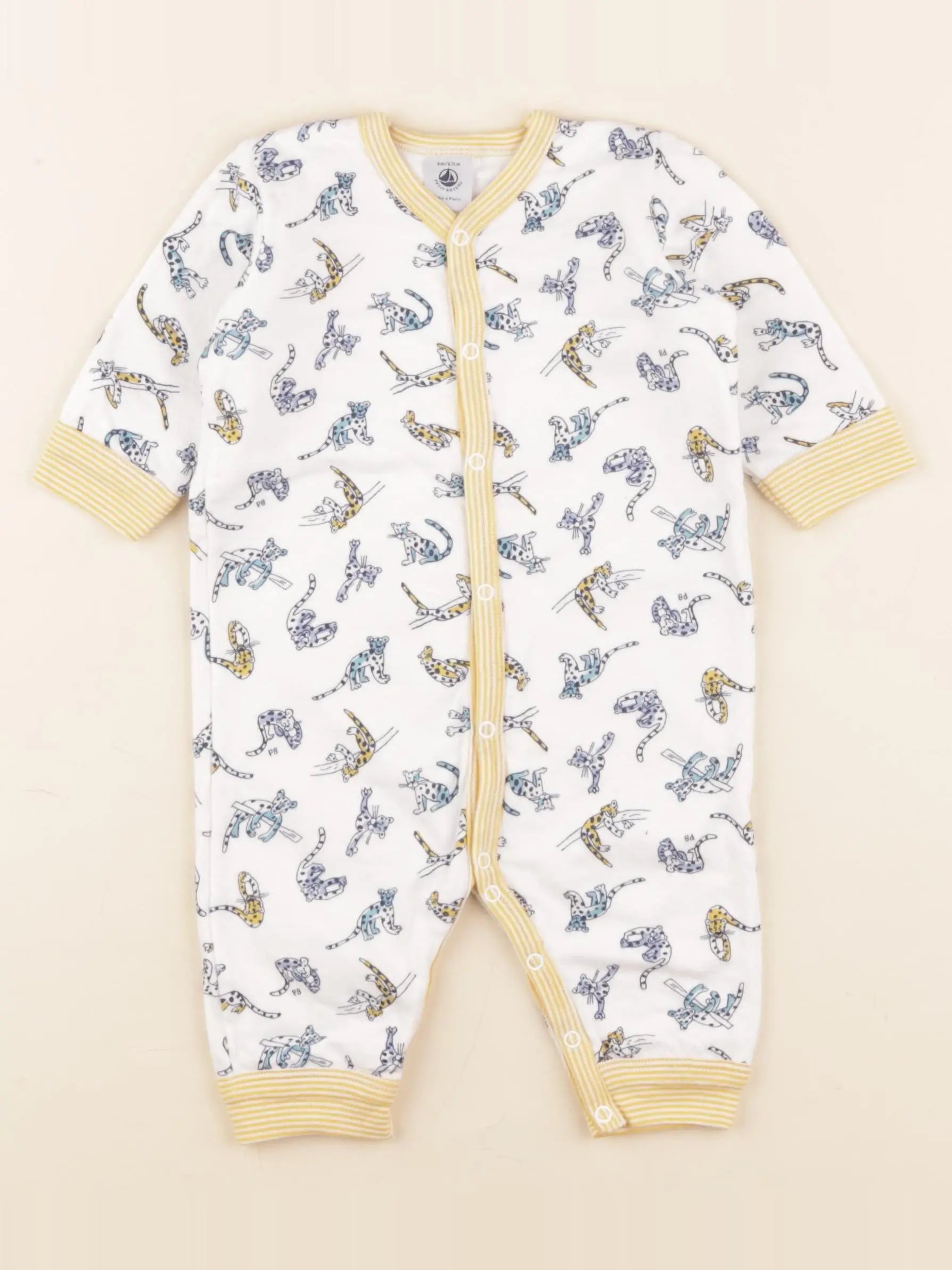Petit Bateau - pyjama coton multicolore - 6 mois