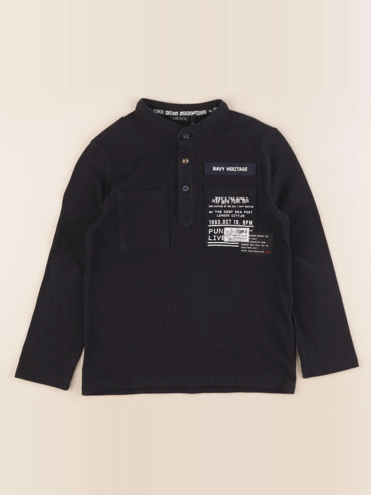 IKKS - polo noir - 6 ans