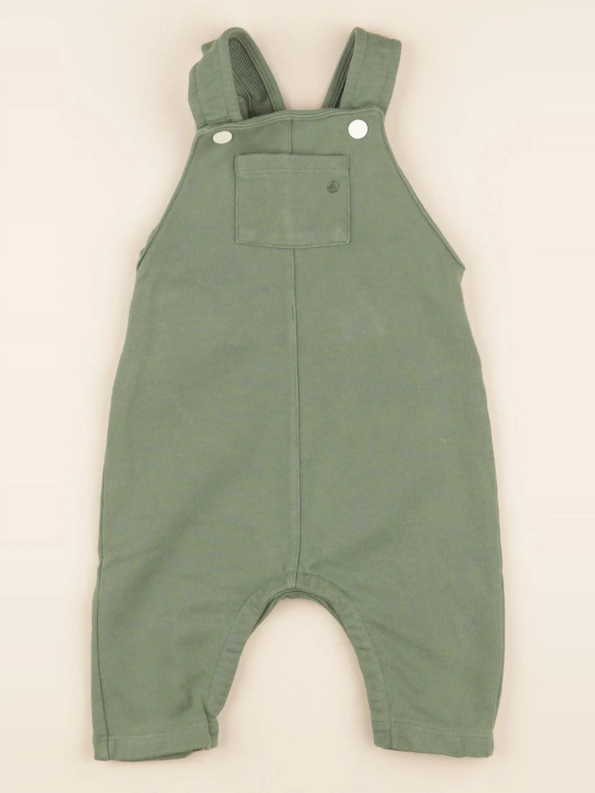 Petit Bateau - salopette vert - 12 mois