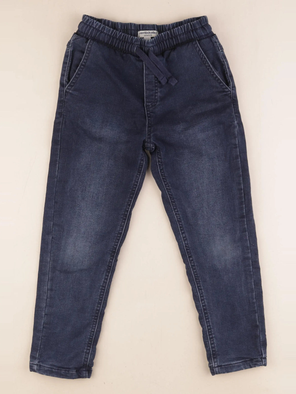 Vertbaudet - jean doublé bleu - 6 ans