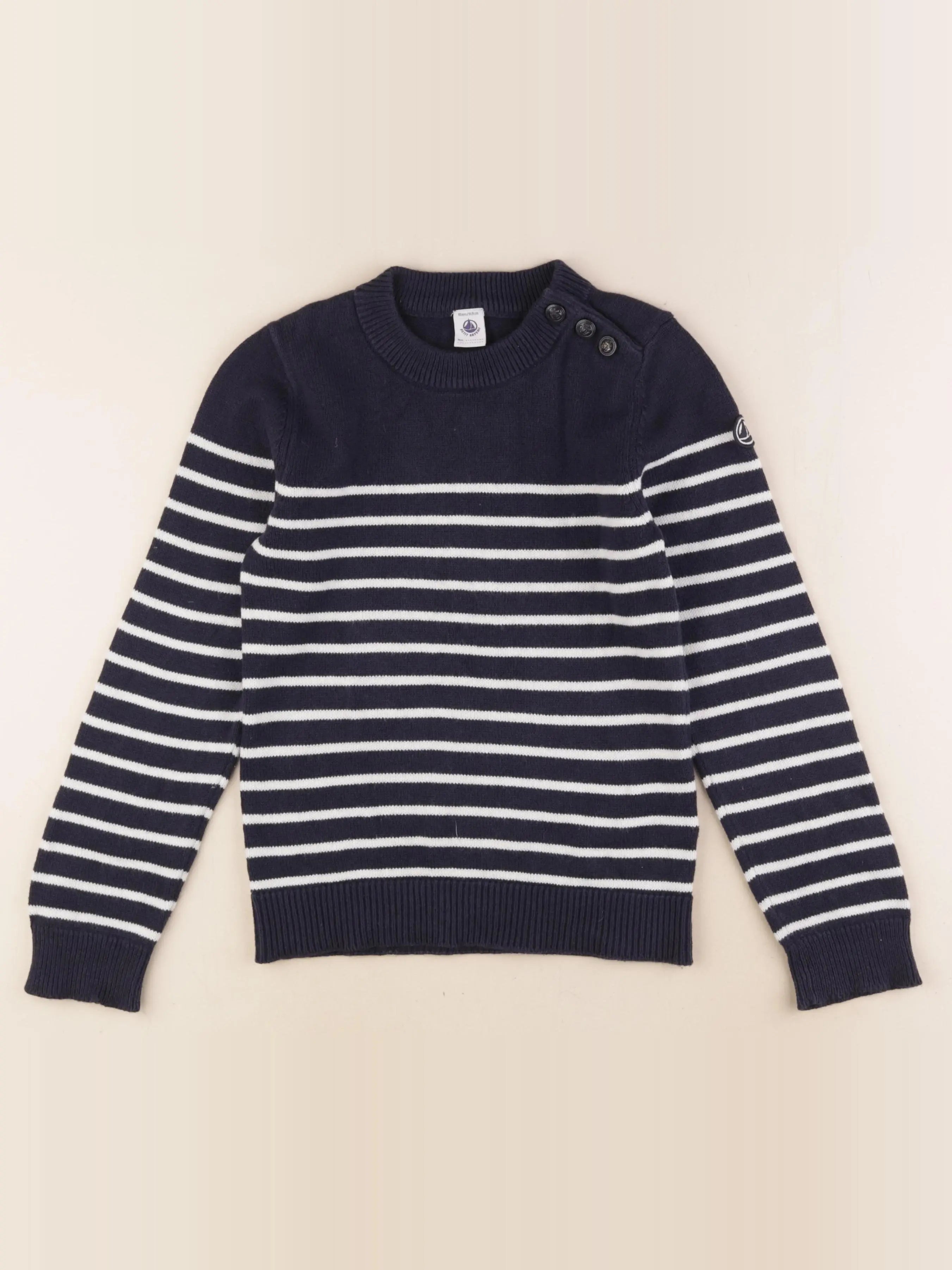 Petit Bateau - pull bleu - 10 ans