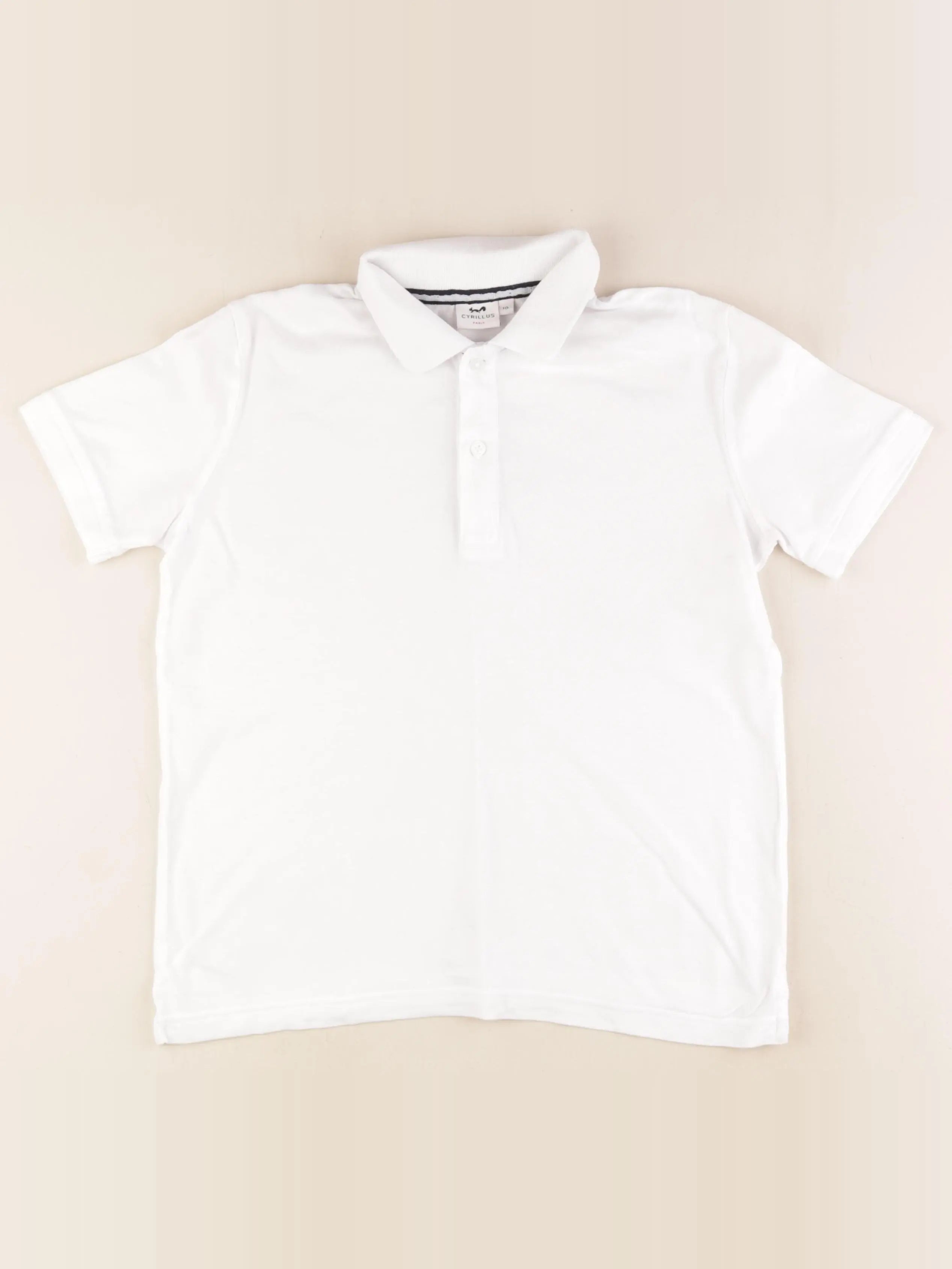 Cyrillus - polo blanc - 10 ans
