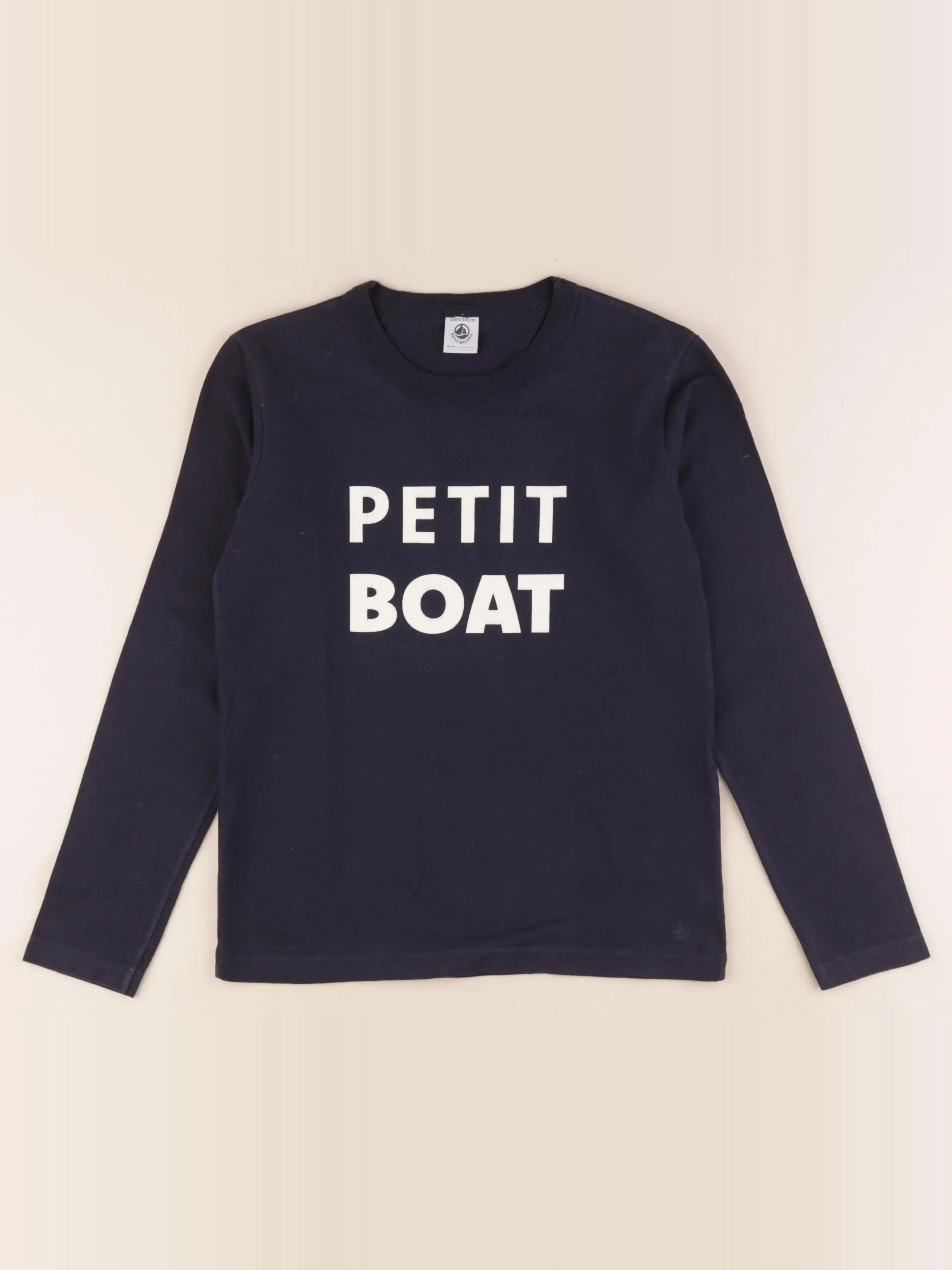 Petit Bateau - tee-shirt bleu - 10 ans