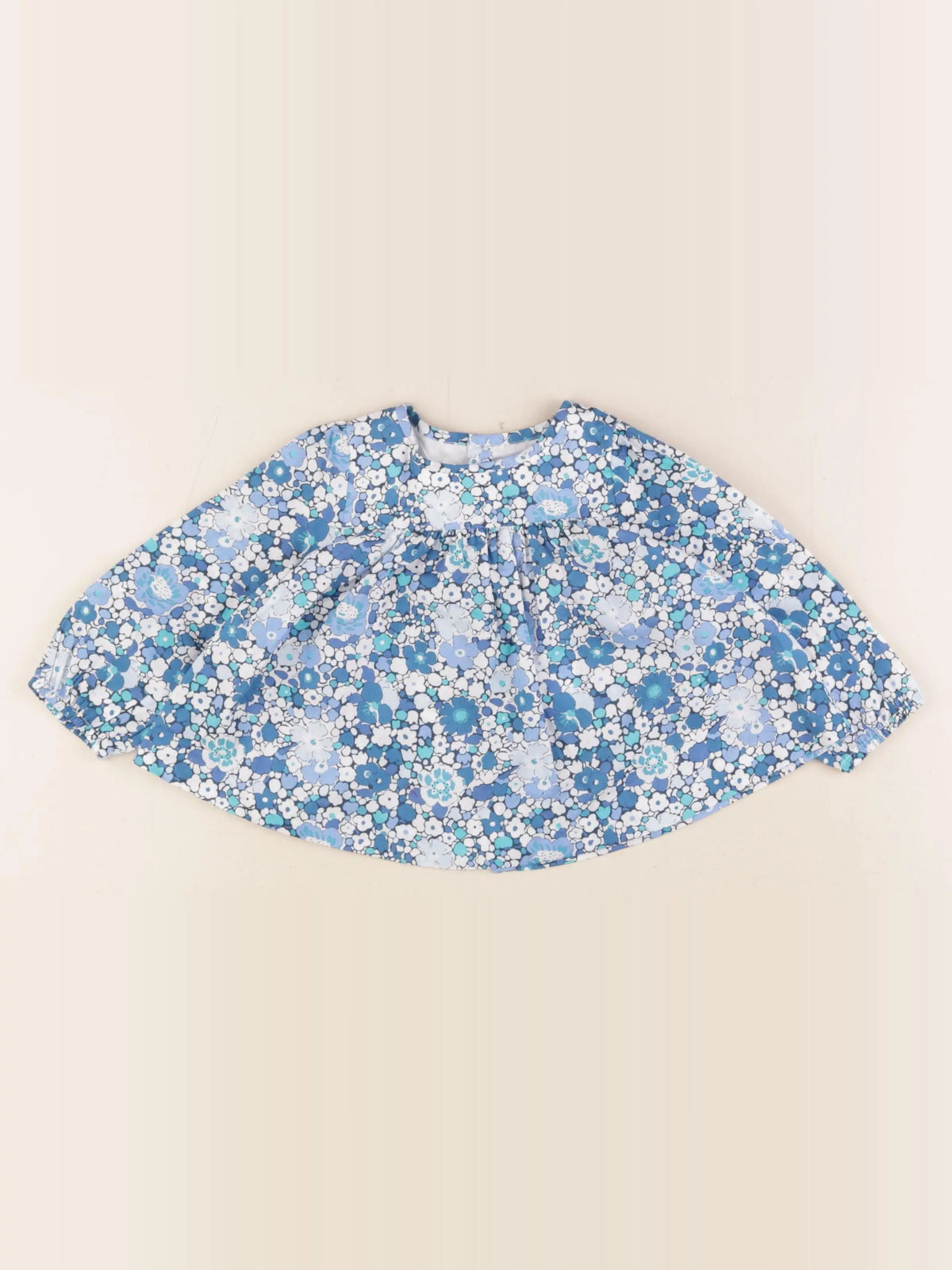 Jacadi - blouse liberty bleu - 12 mois