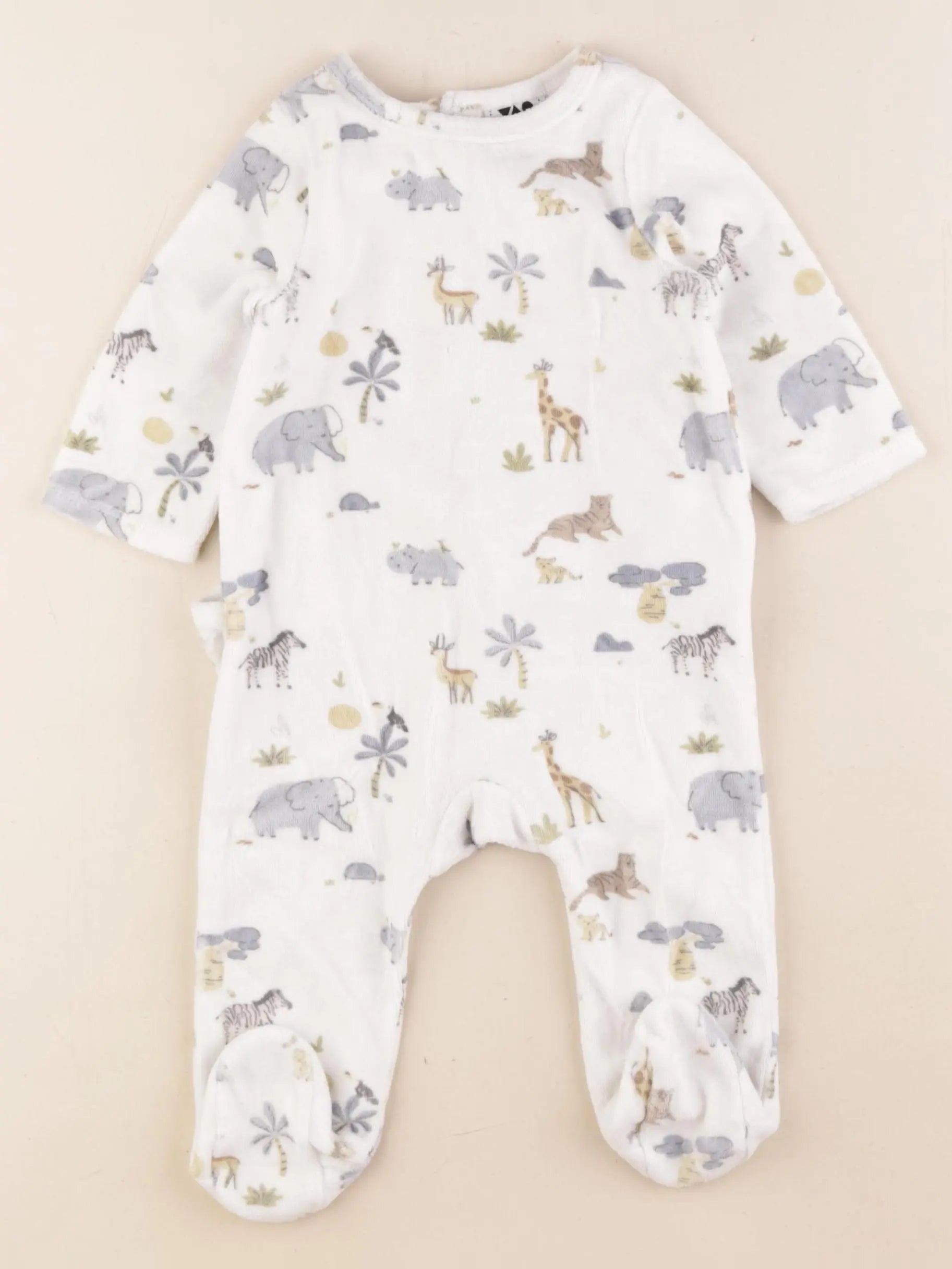 Tape à l'oeil - pyjama velours multicolore - 9 mois